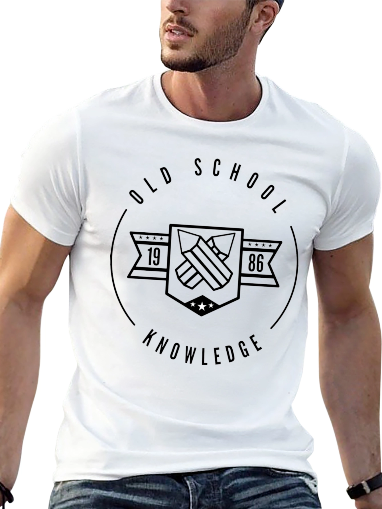 Old School Knowledge Graphic T-Shirt