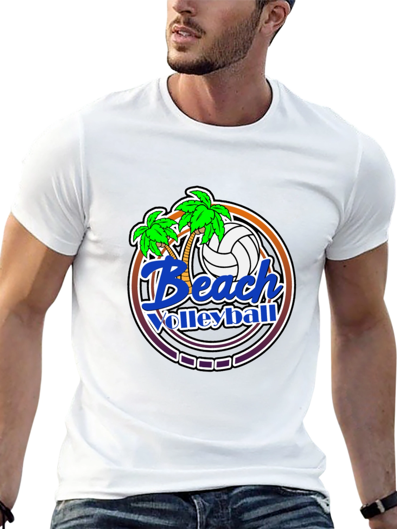 Beach Volleyball Graphic T-Shirt