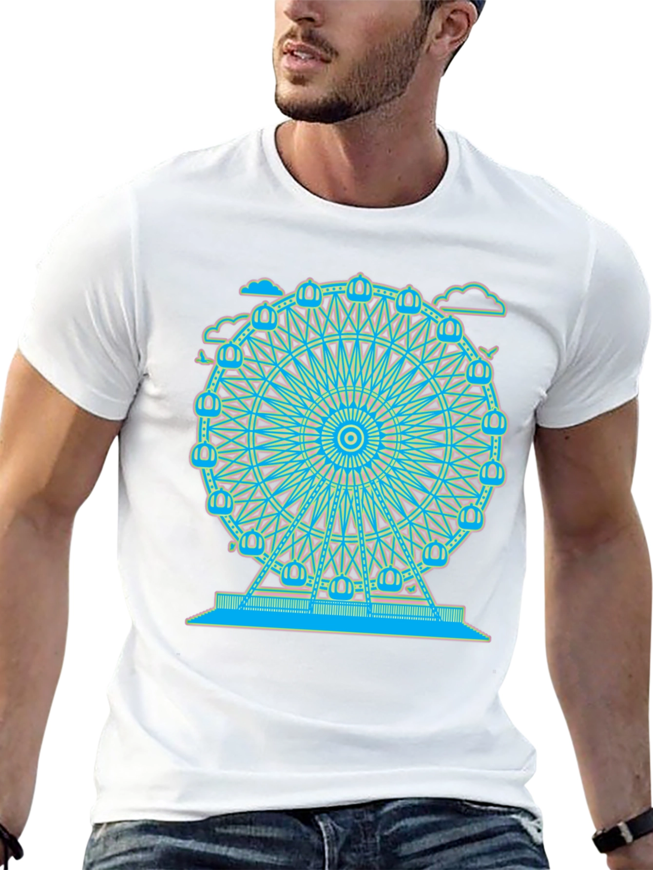 Ferris Wheel Graphic Tee - Cool Design