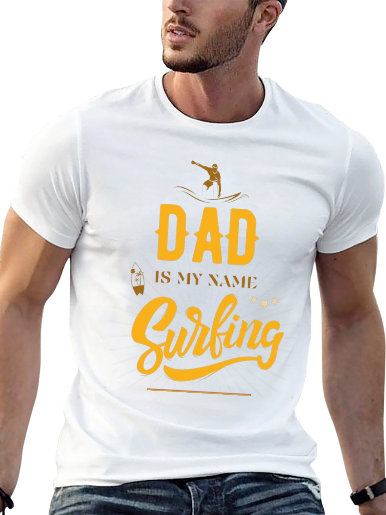 Dad Surfing T-Shirt - Fathers Day Gift