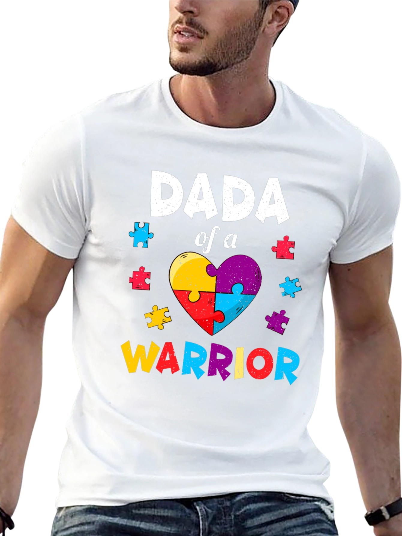 Dada of a Warrior T-Shirt Autism Awareness