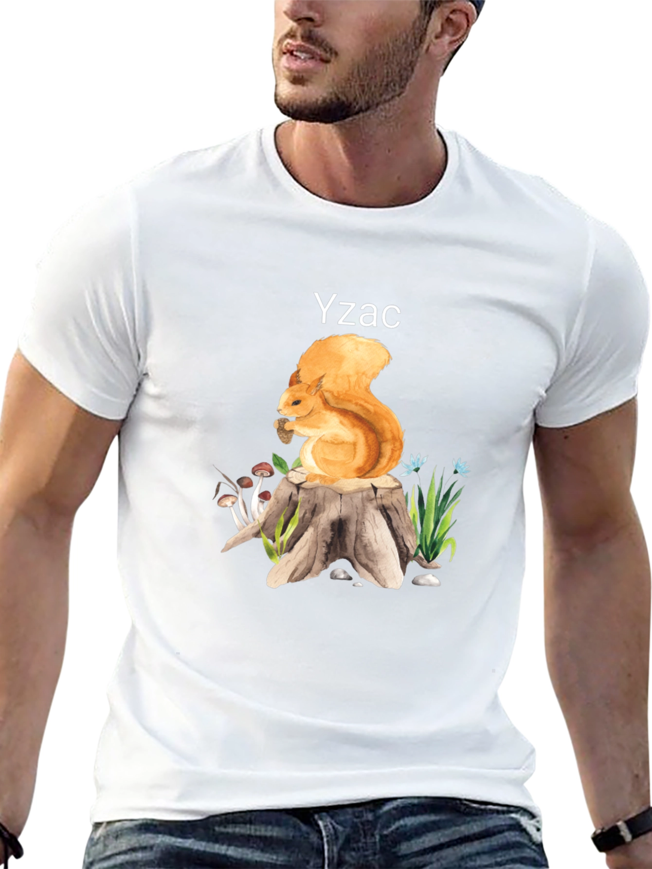 Squirrel on Stump Graphic Tee