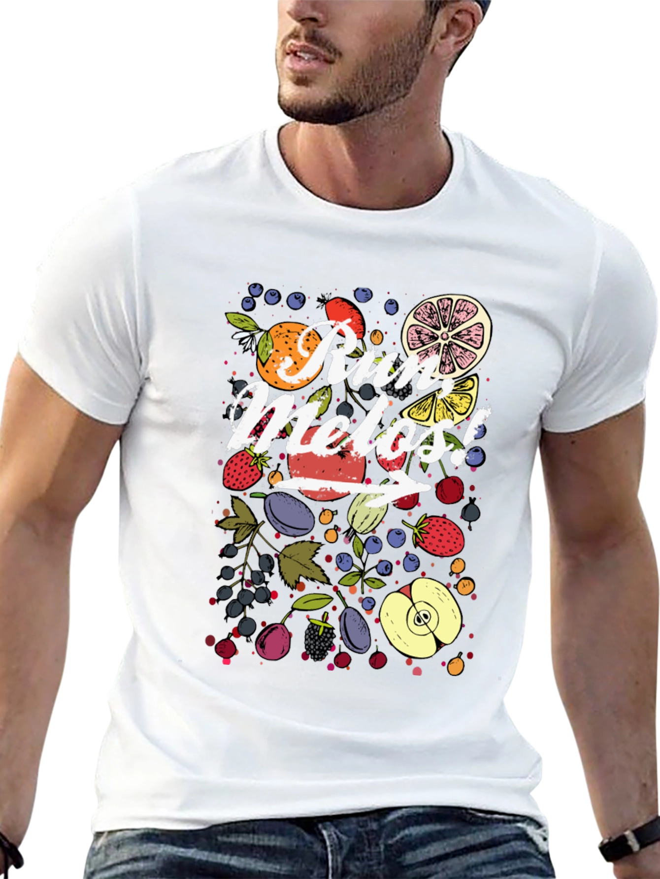 Run Melos T-Shirt: Fruit Design Graphic Tee