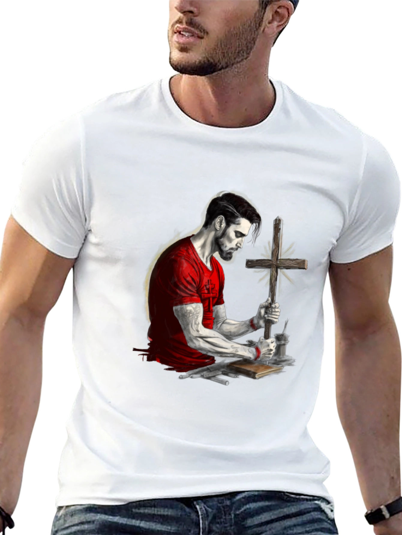 Faithful Man Graphic Tee - Black