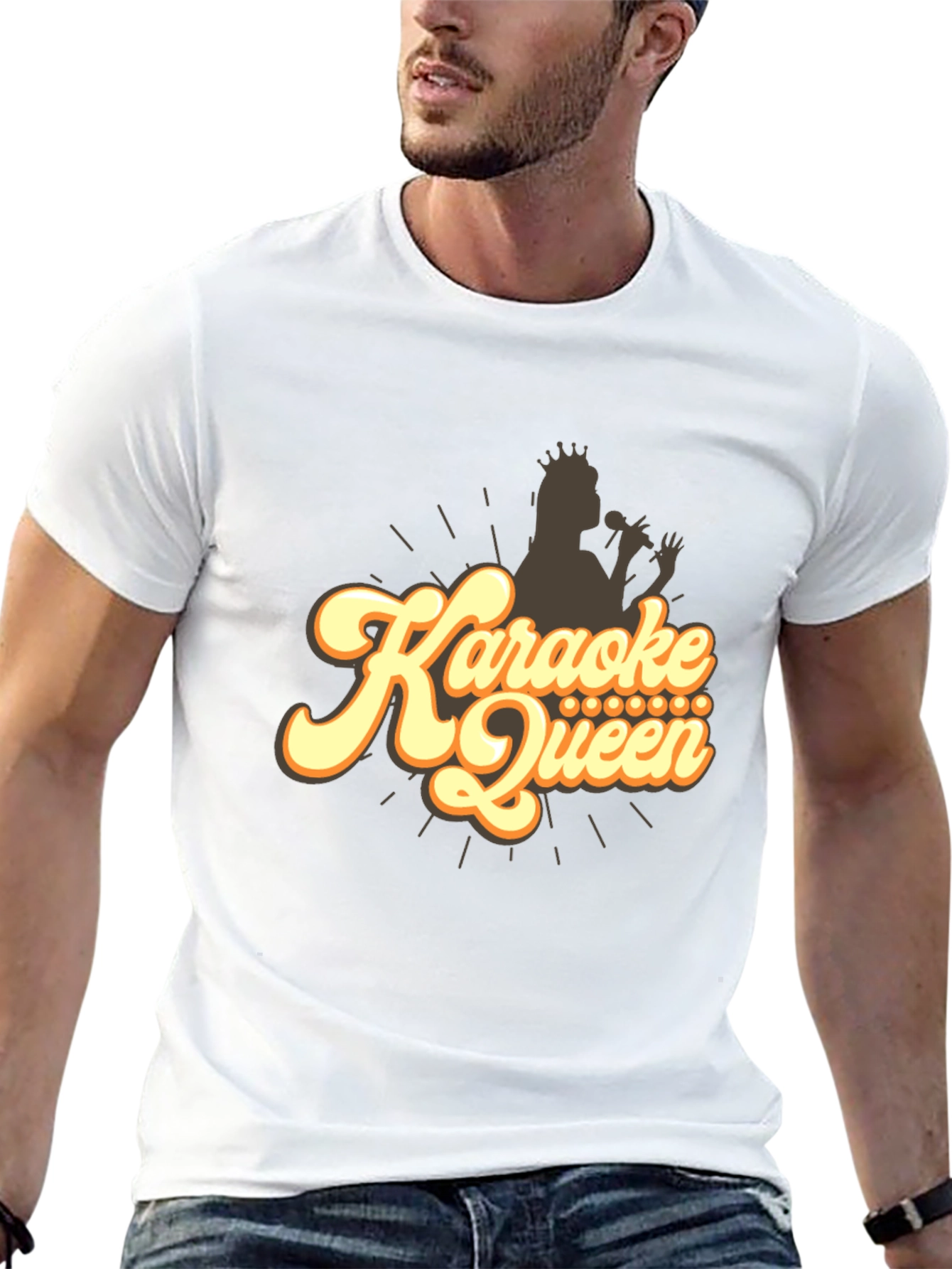 Karaoke Queen Graphic T-Shirt - Black Tee