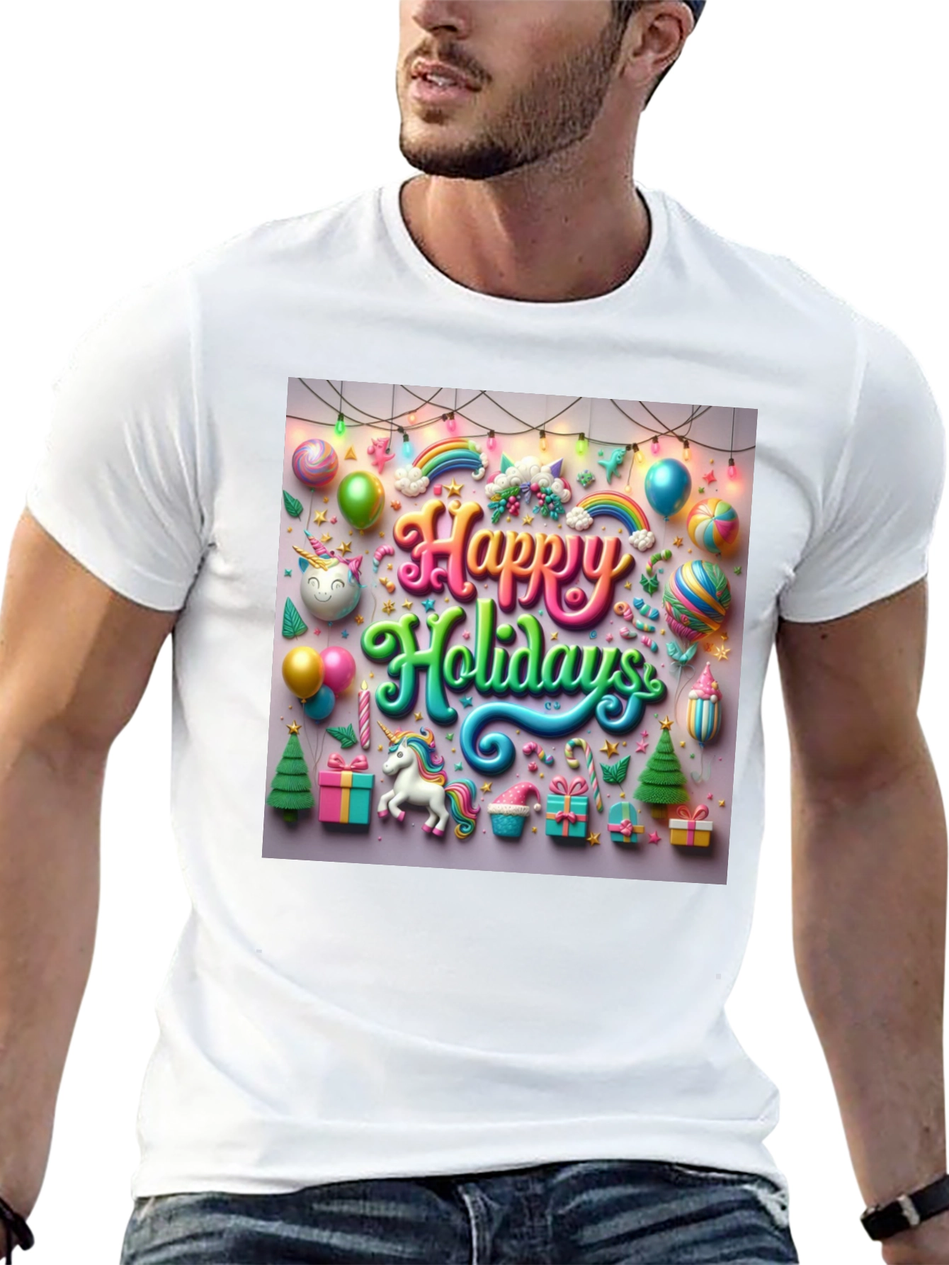 Happy Holidays Unicorn T-Shirt