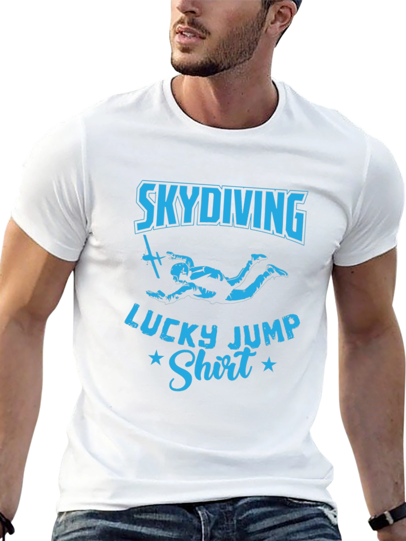 Skydiving Lucky Jump Shirt - Black Tee
