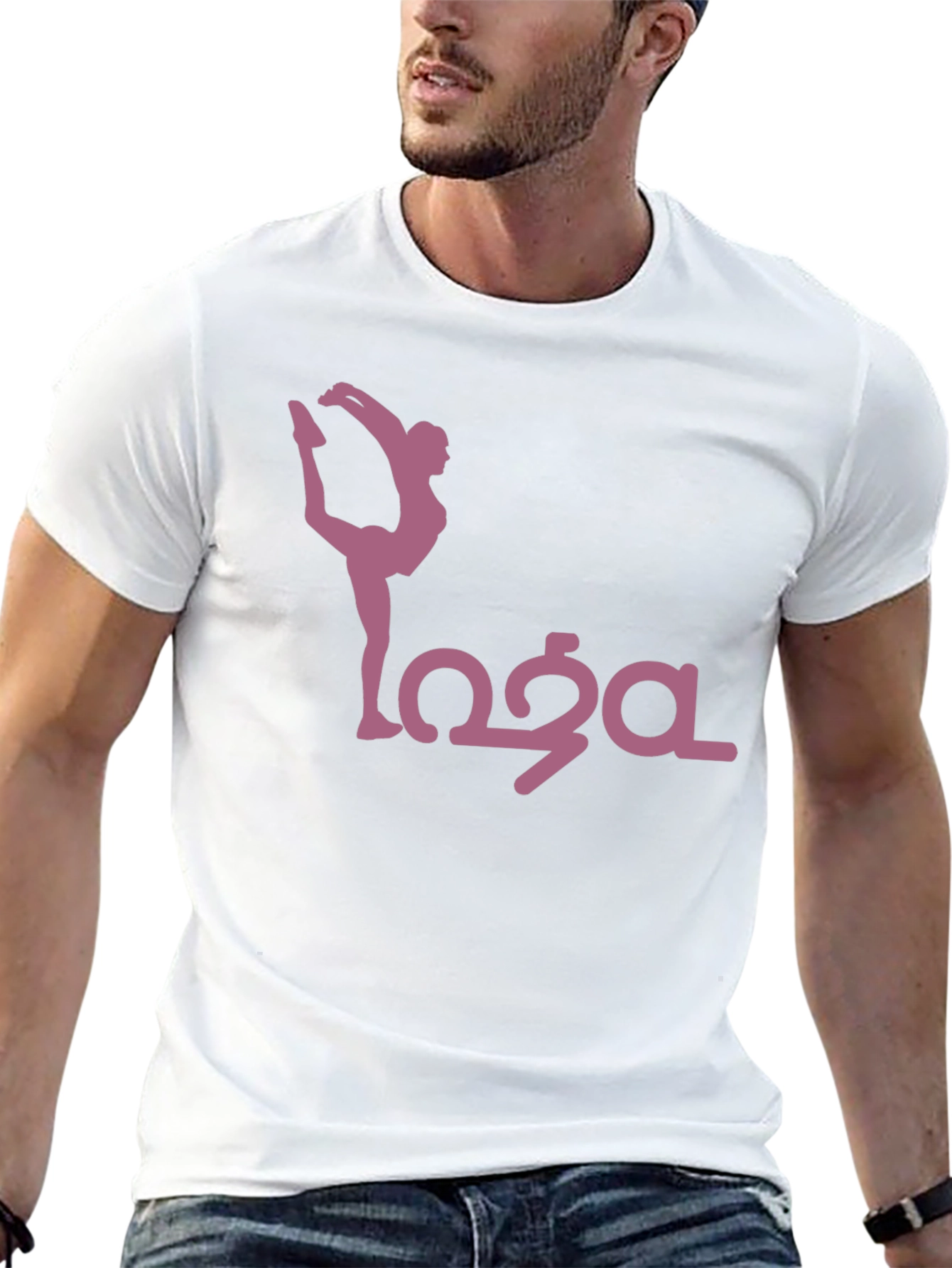 Yoga Pose Graphic Tee - Black