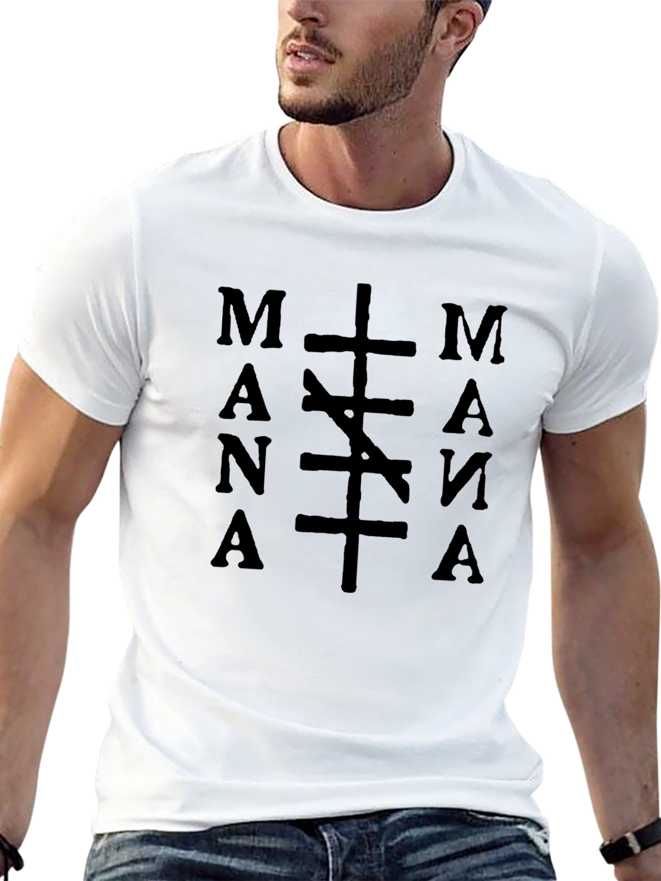 MANAA Graphic Print Black T-Shirt