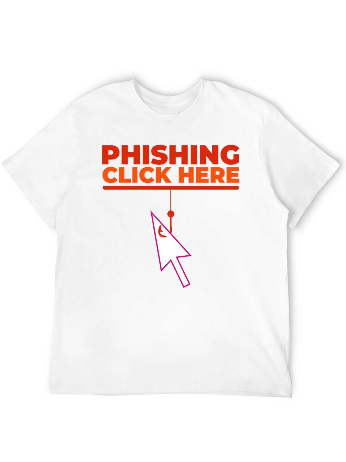 Phishing Click Here Black Graphic T-Shirt