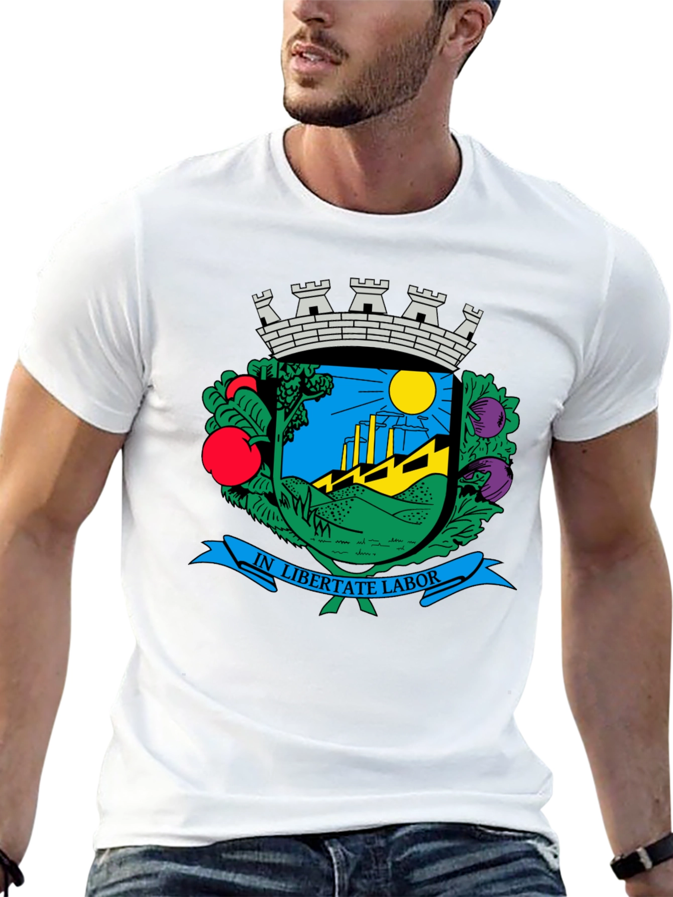 Coat of Arms Black T-Shirt - Classic Design