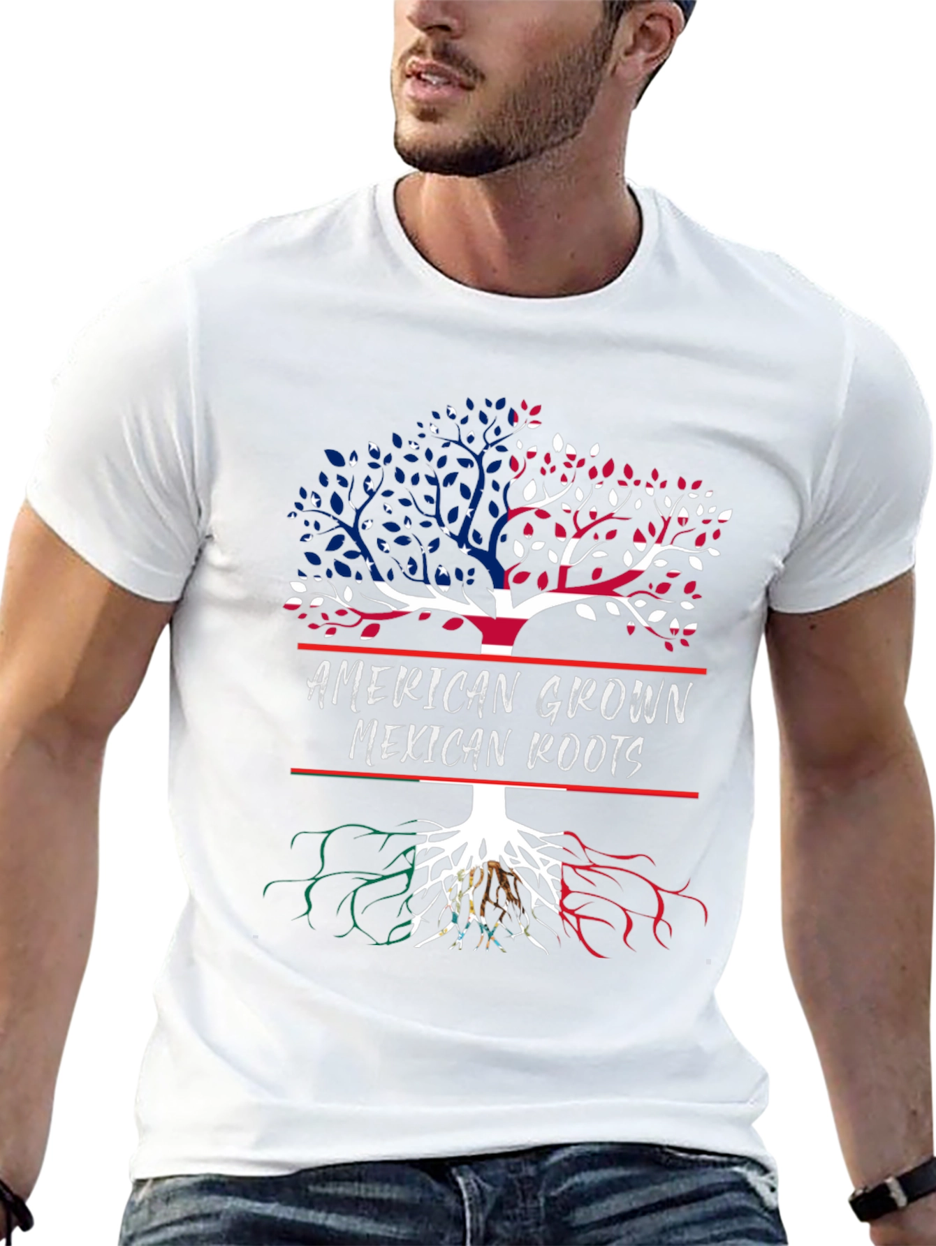 American Grown Mexican Roots T-Shirt