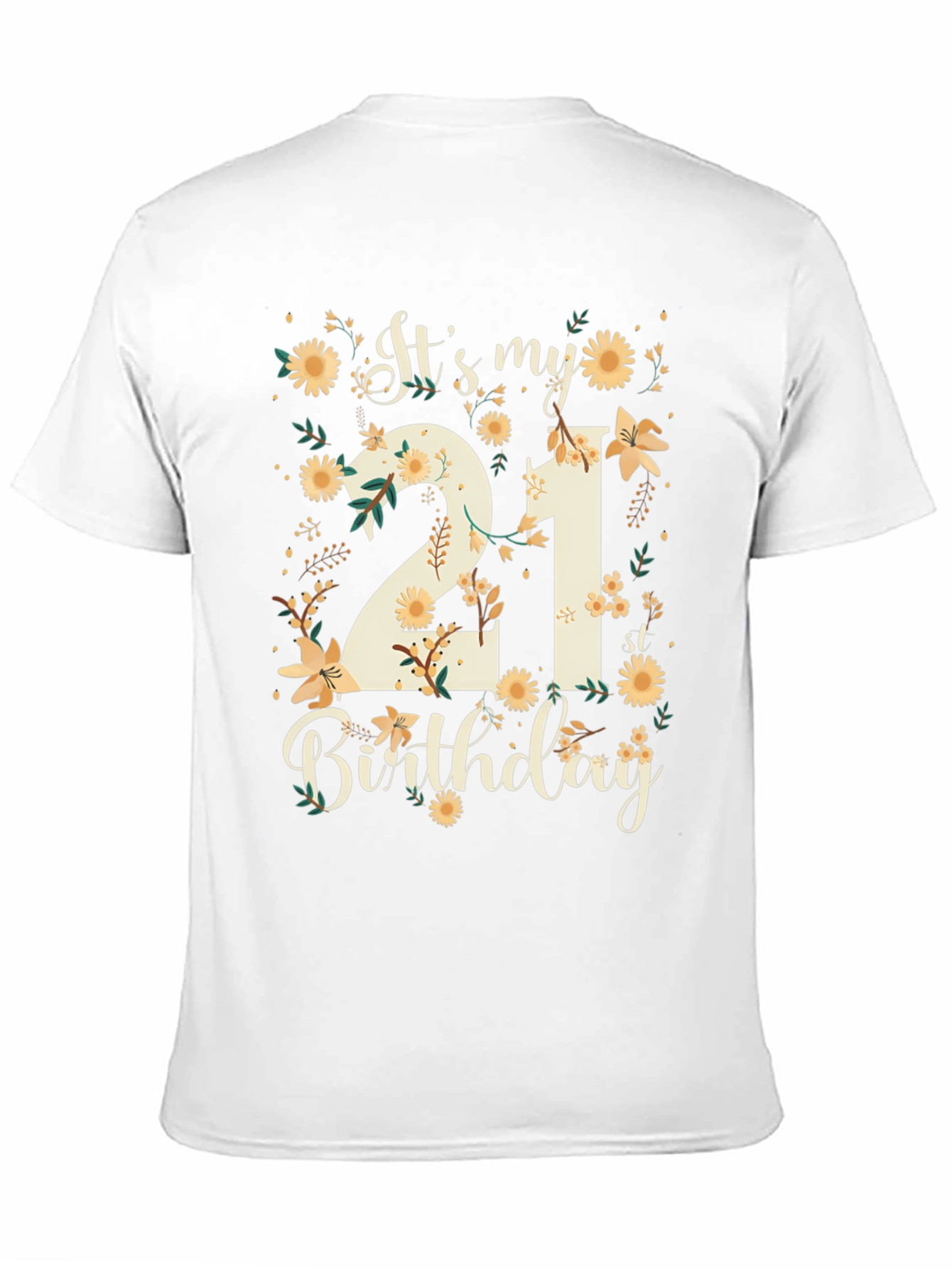 Its My 21st Birthday Floral T-Shirt