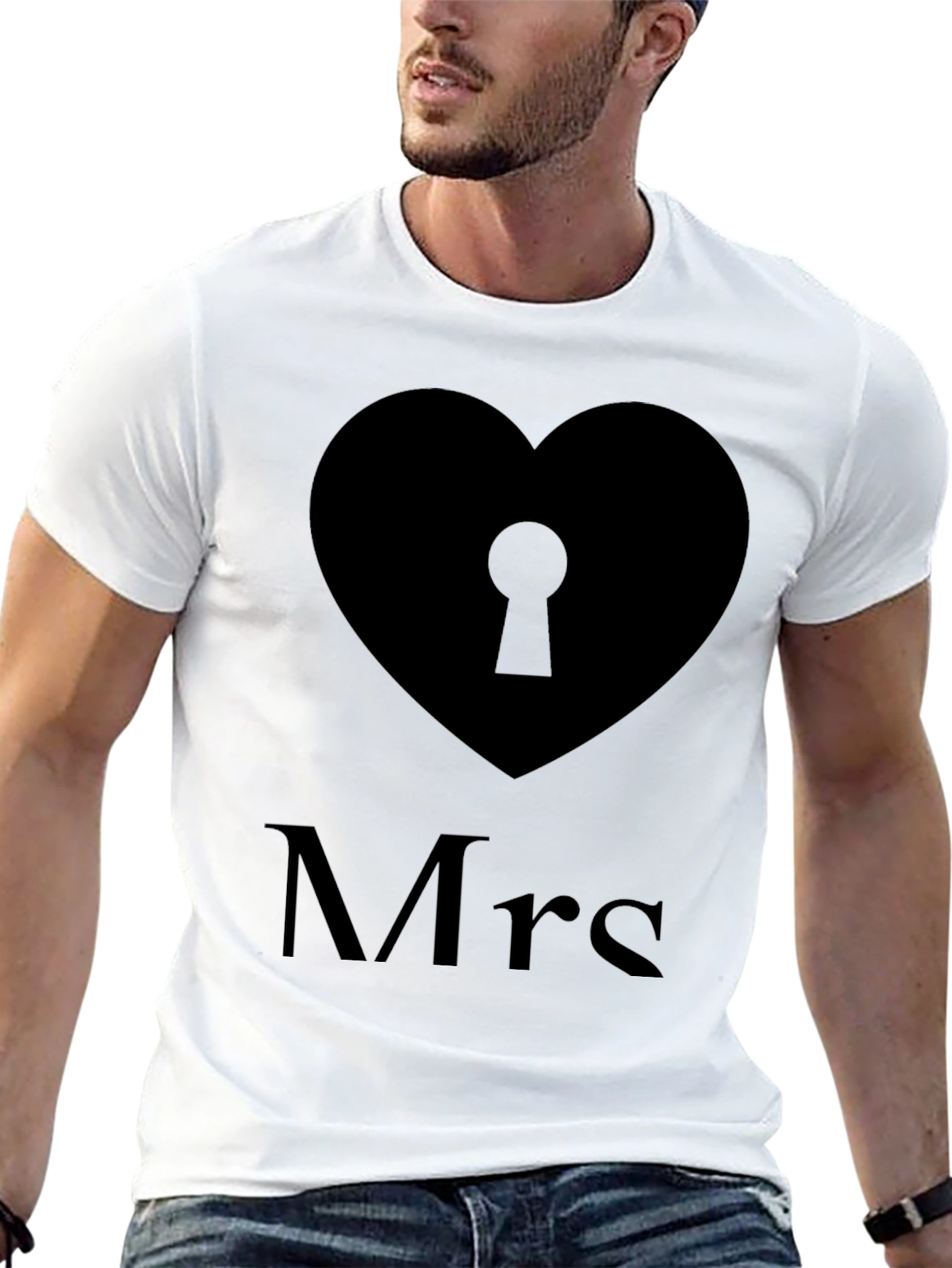 Mrs. Heart Lock T-Shirt - Stylish and Comfortable
