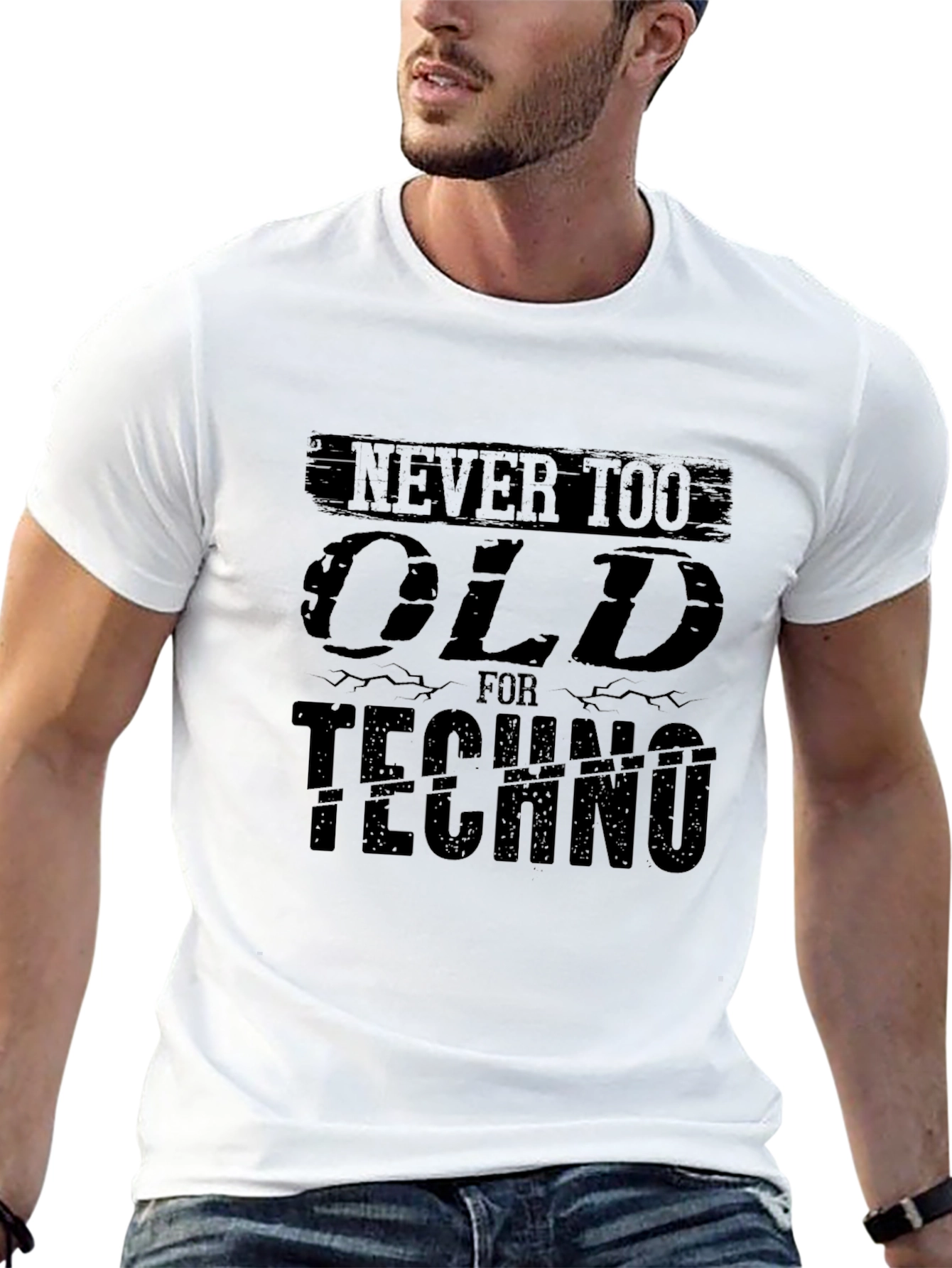 Never Too Old For Techno Graphic T-Shirt