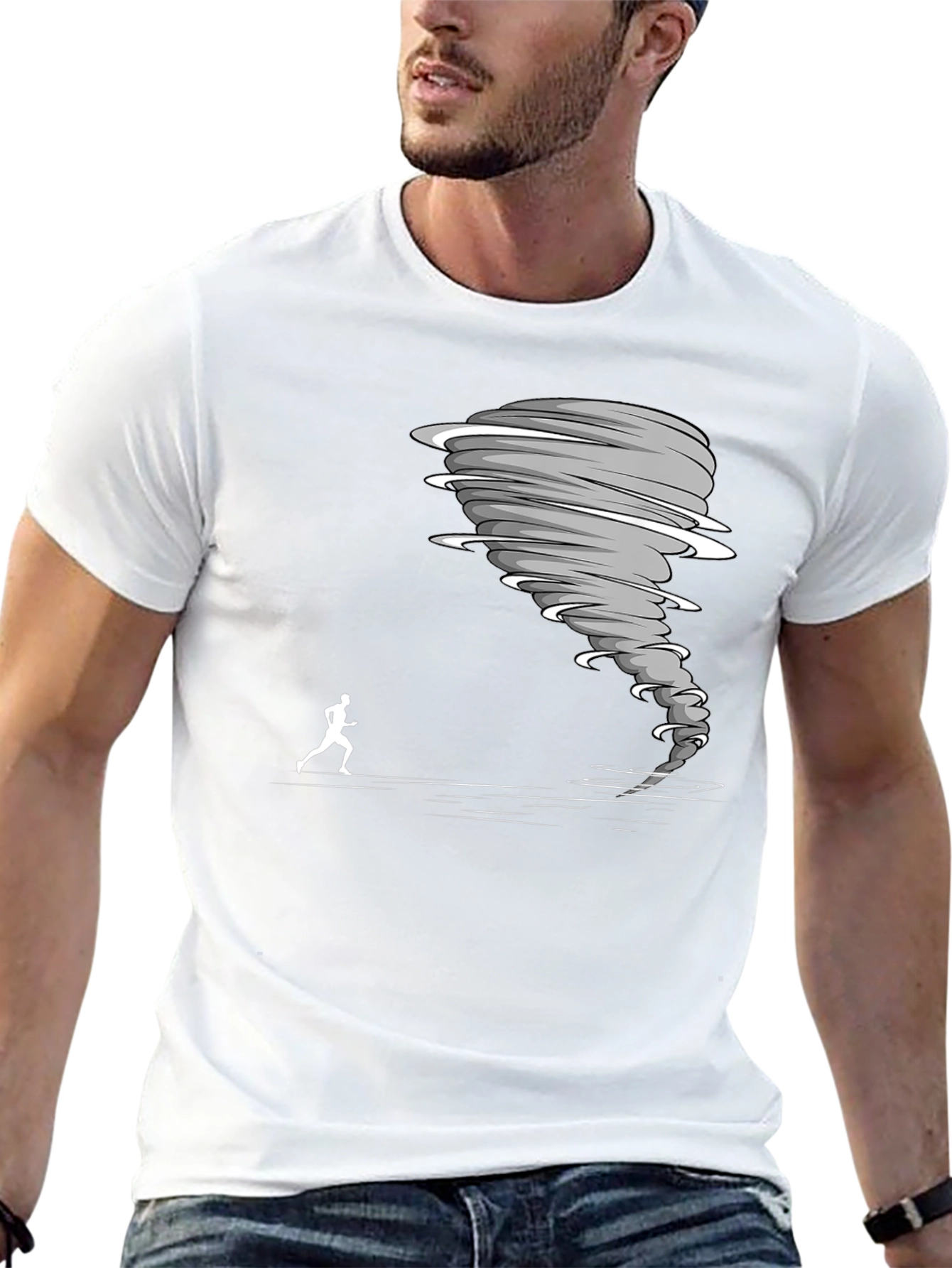 Tornado Chaser Graphic Tee - Black Cotton