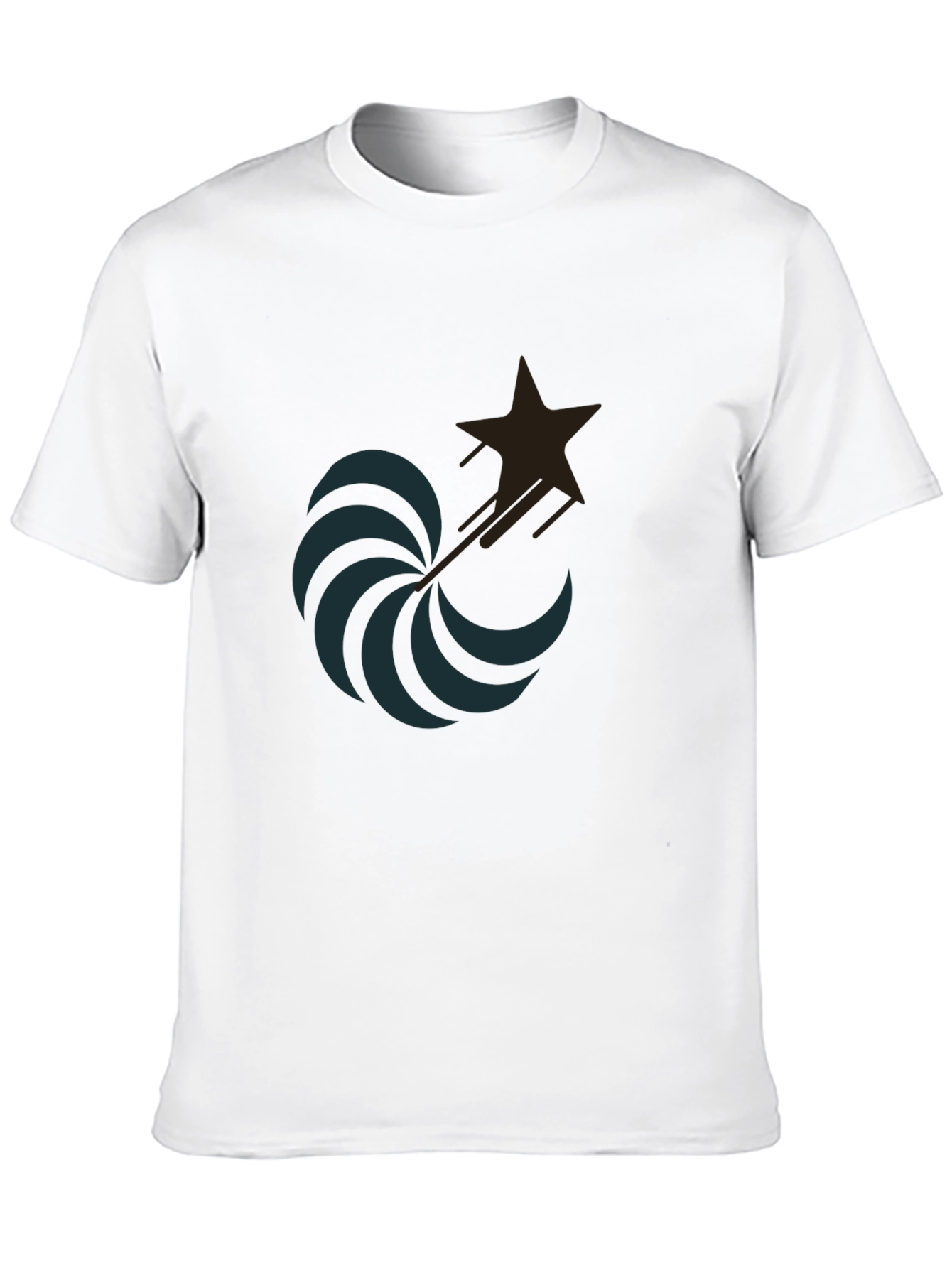 Stylish Black T-Shirt with Unique Star Graphic