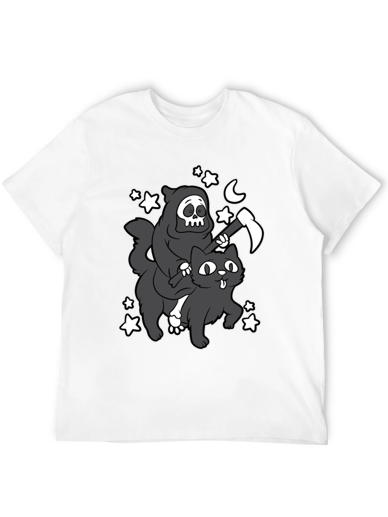 Grim Reaper Cat Ride T-Shirt