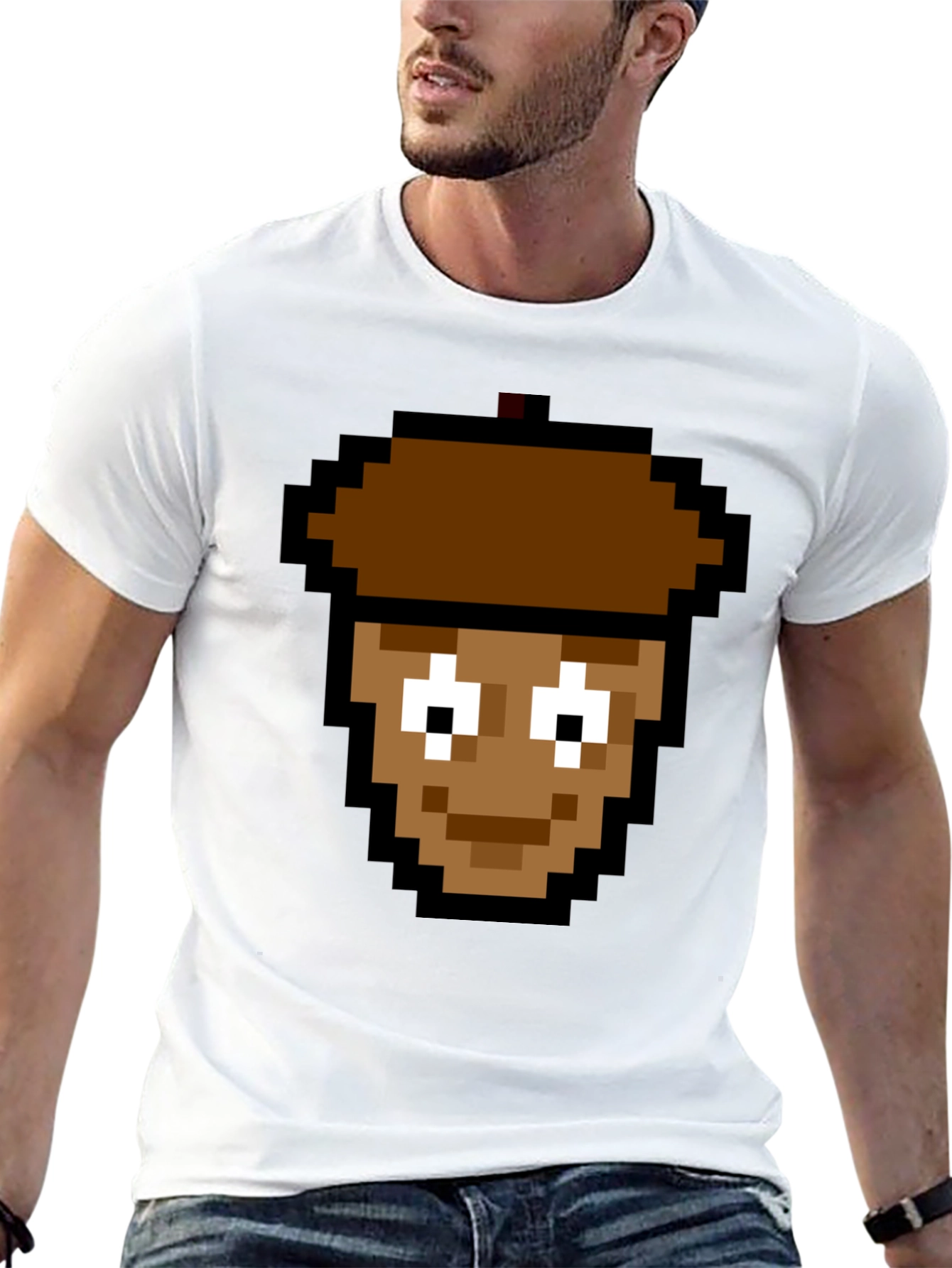 Pixel Acorn Character T-Shirt