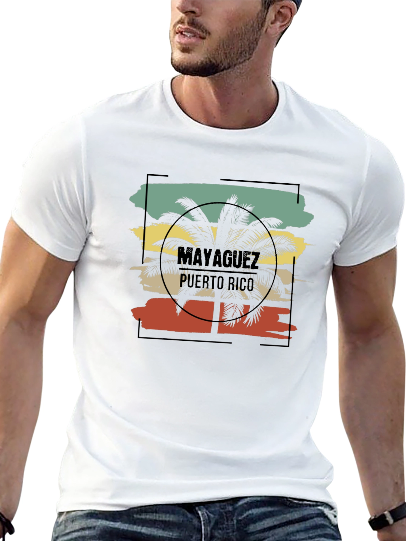 Mayaguez Puerto Rico Palm Tree Graphic Tee