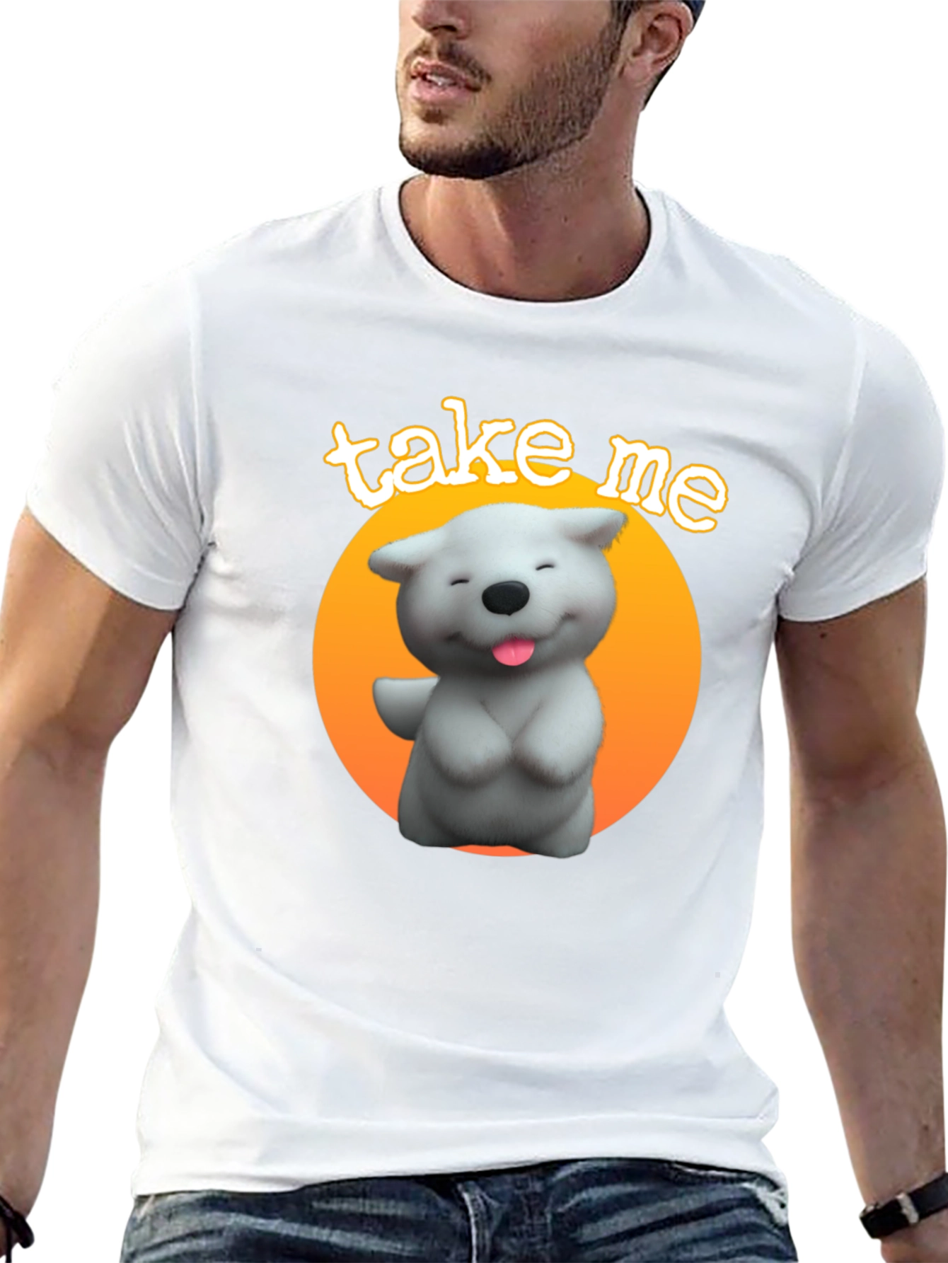 Cute Dog Graphic Tee - Take Me Design