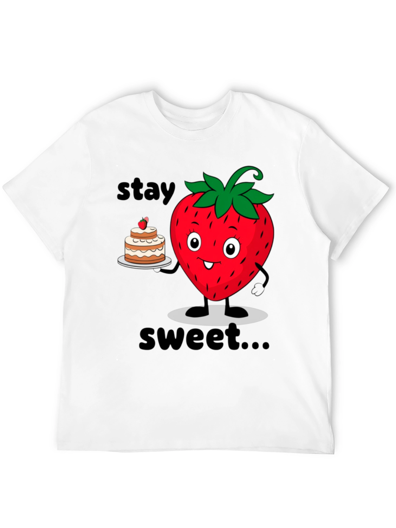 Stay Sweet Strawberry Cake Graphic Tee