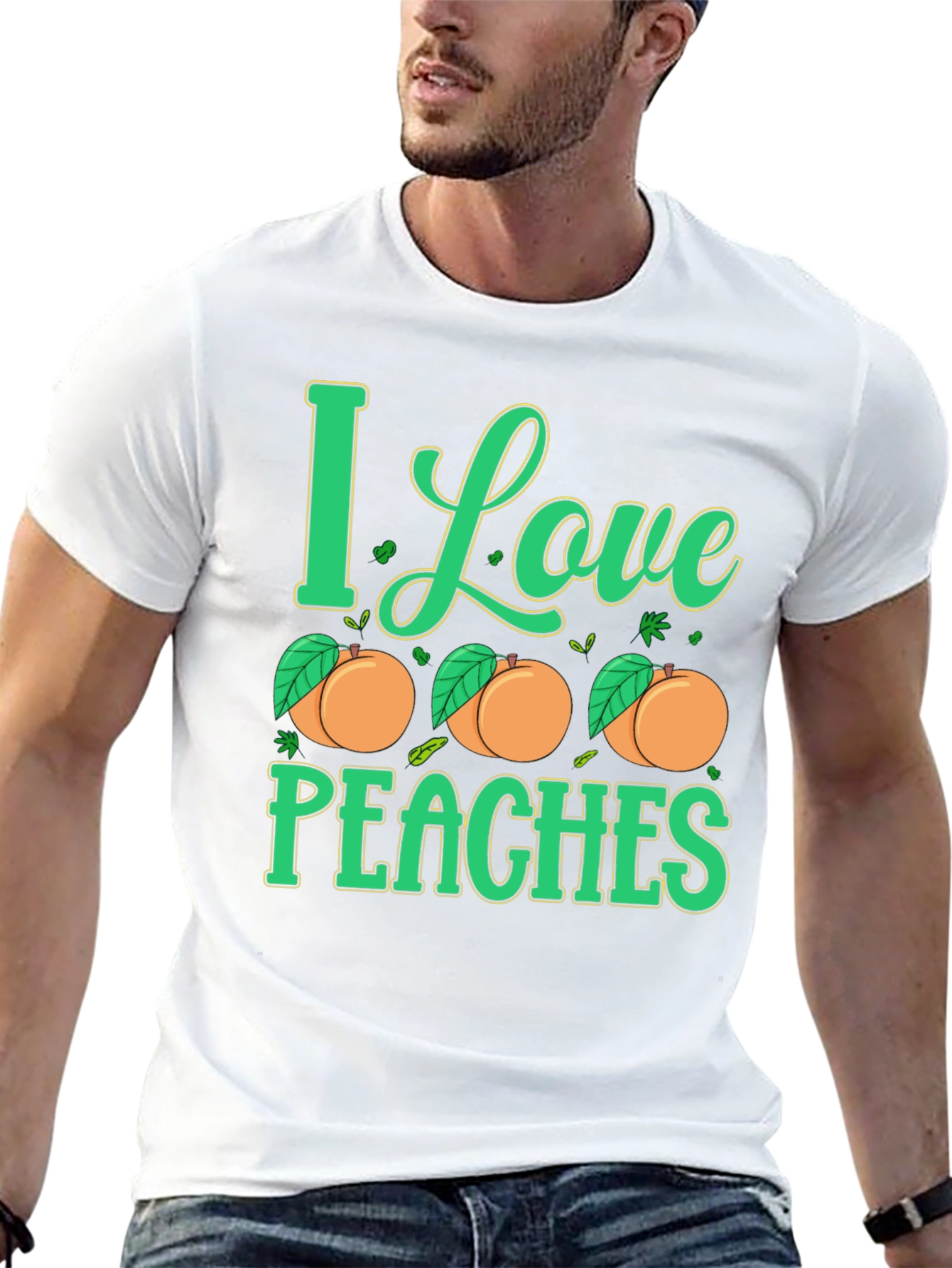 I Love Peaches Graphic T-Shirt