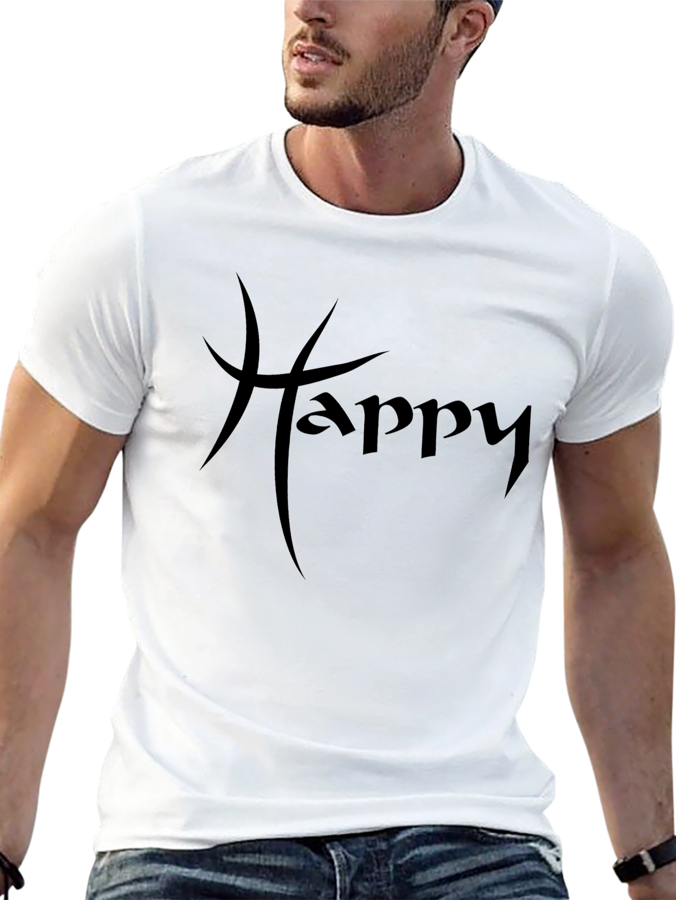 Happy Graphic Tee - Black