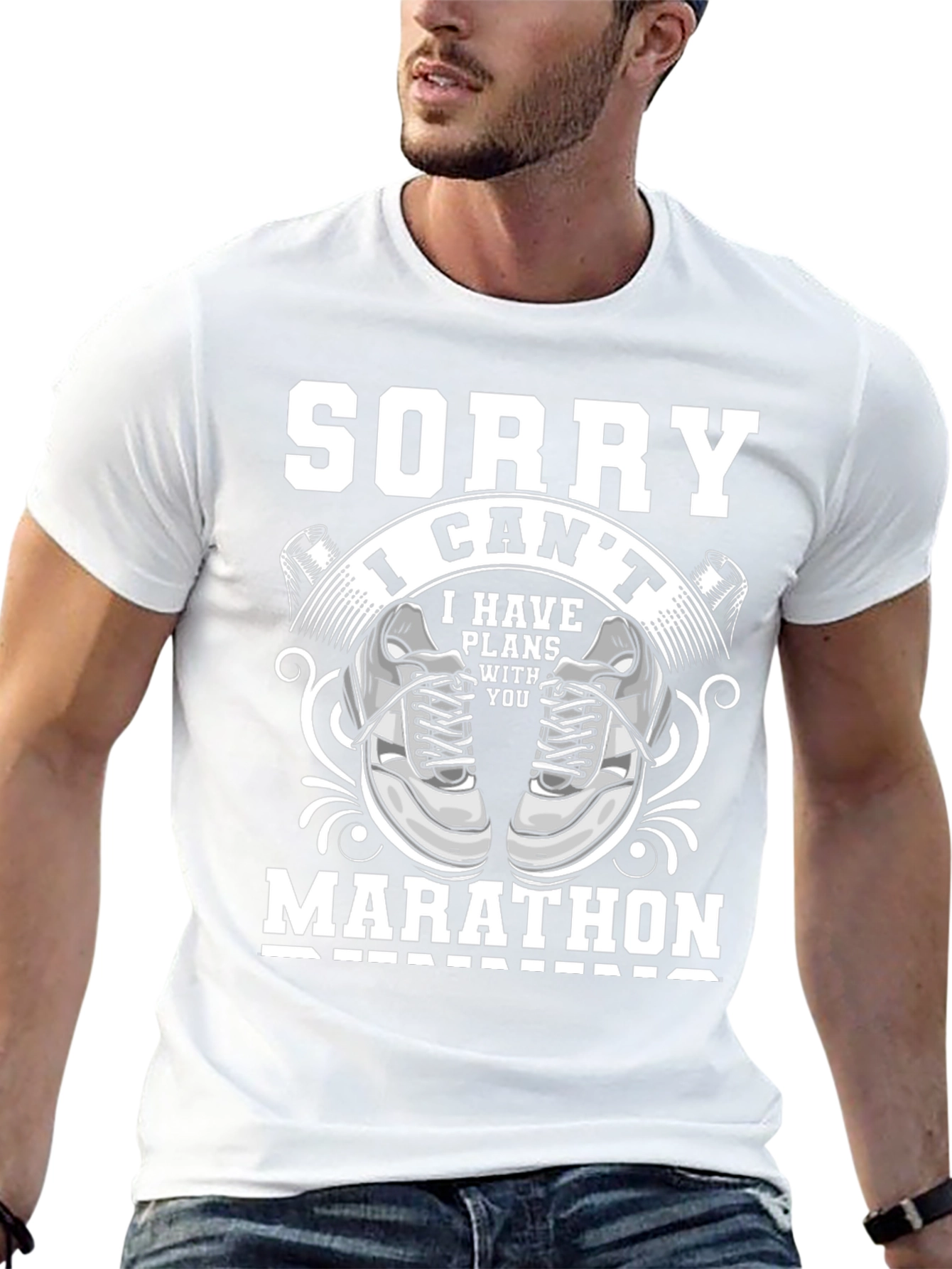 Funny Marathon Runner T-Shirt - Sorry I Cant