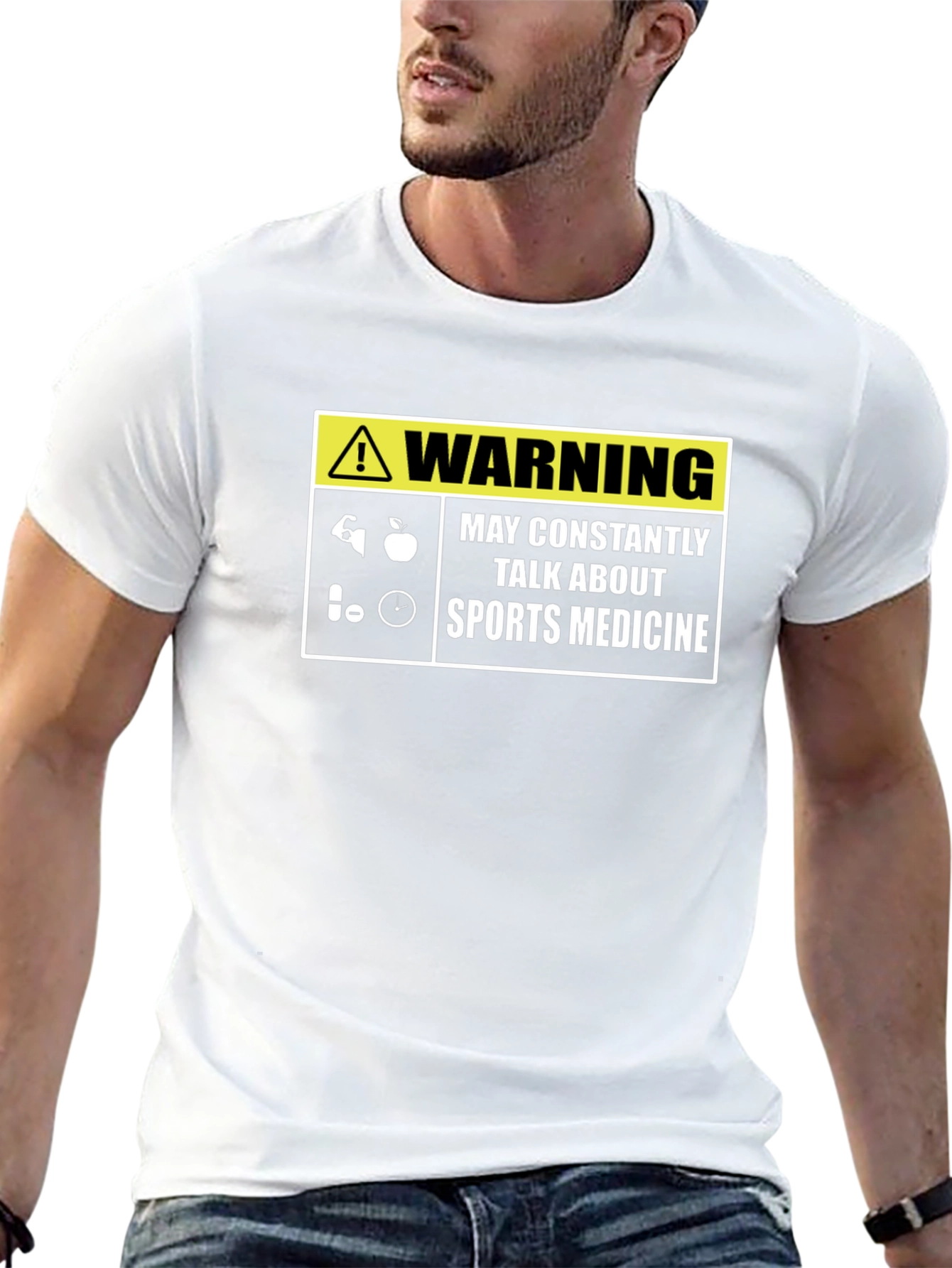 Sports Medicine Warning T-Shirt - Gym Fanatic Tee