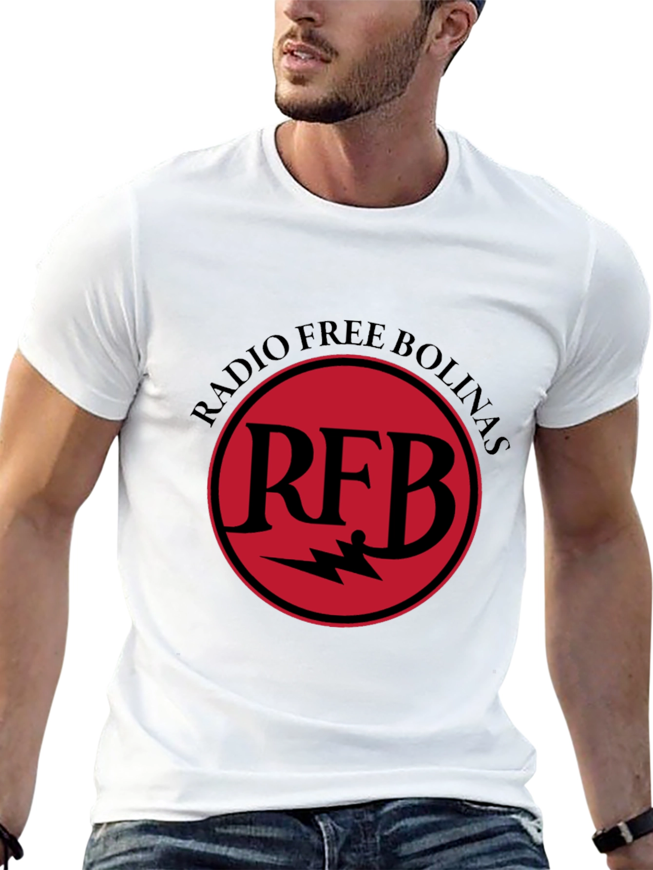 Radio Free Bolinas Black Graphic Tee