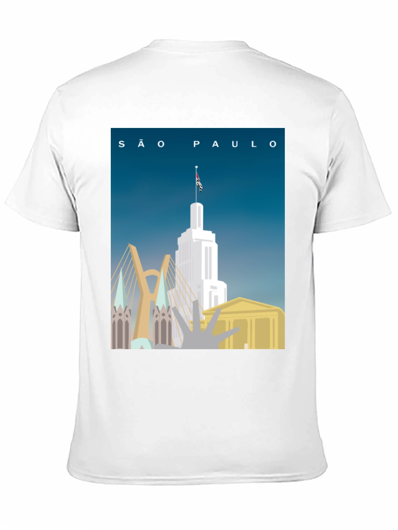 São Paulo Brazil T-Shirt Skyline Graphic Tee