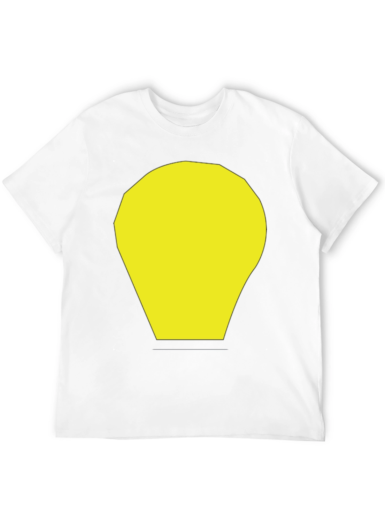 Black T-Shirt with Yellow Abstract Graphic Print