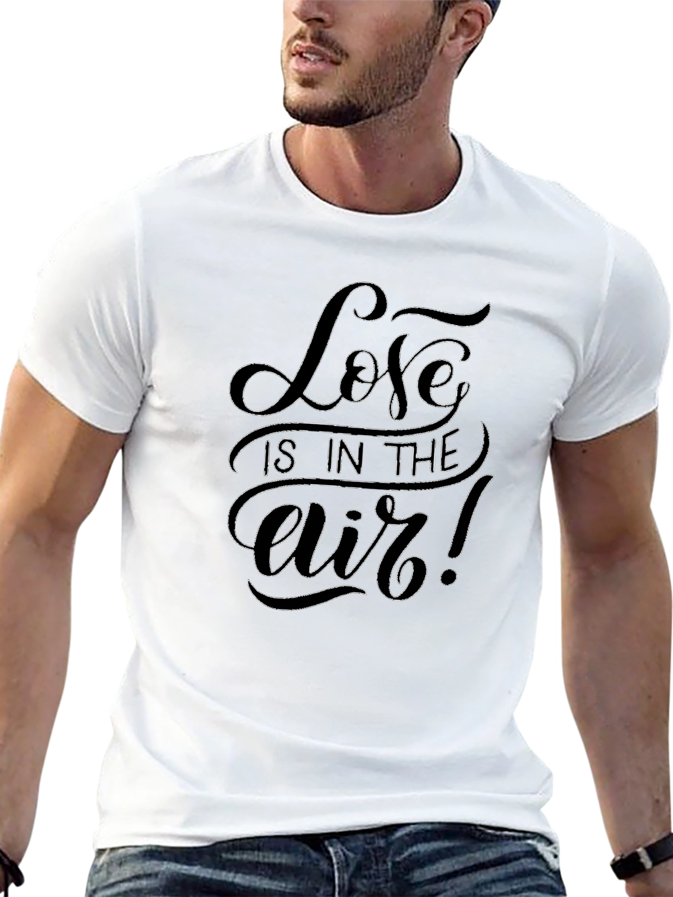 Love is in the Air Black Graphic T-Shirt