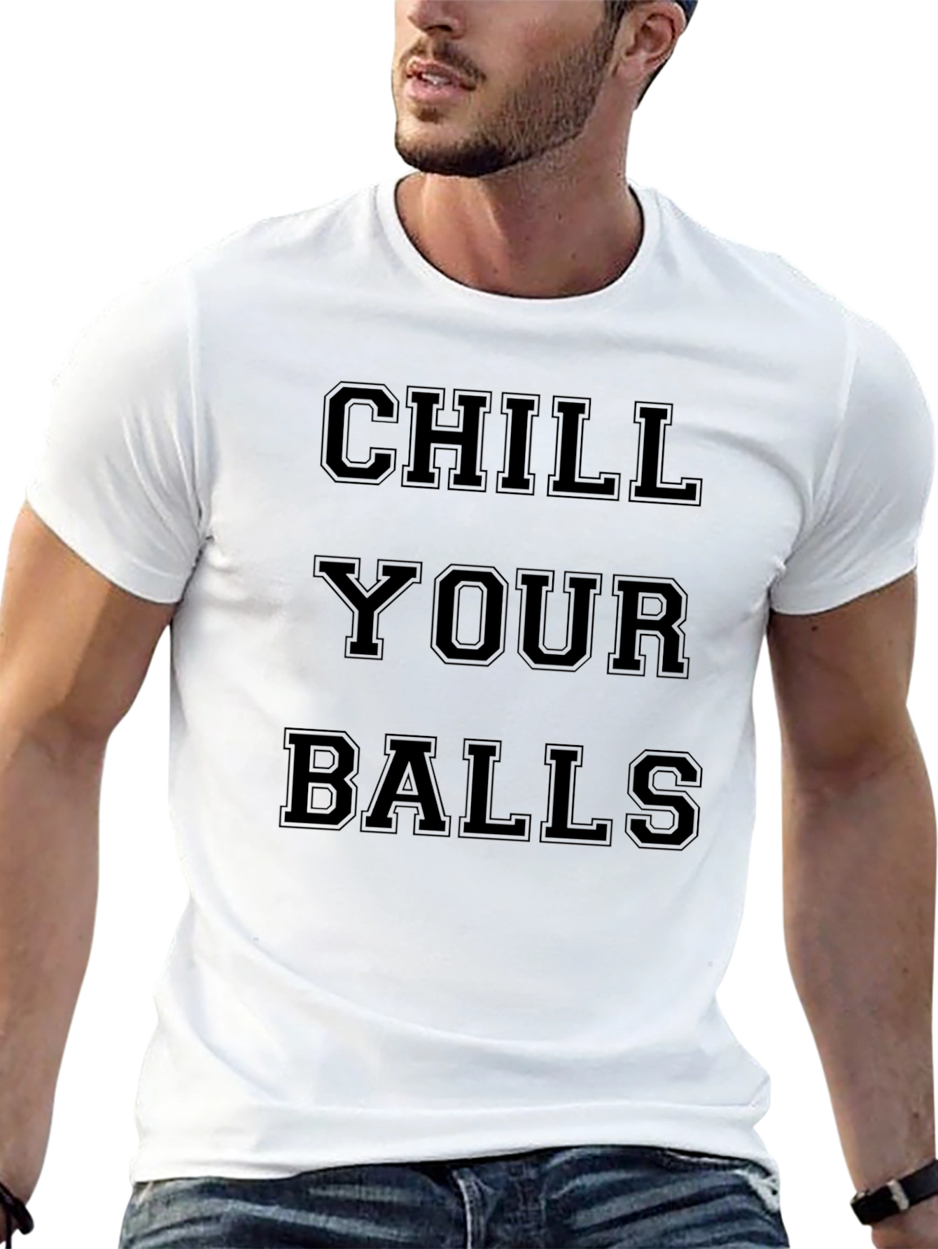 Chill Your Balls Black Graphic Tee