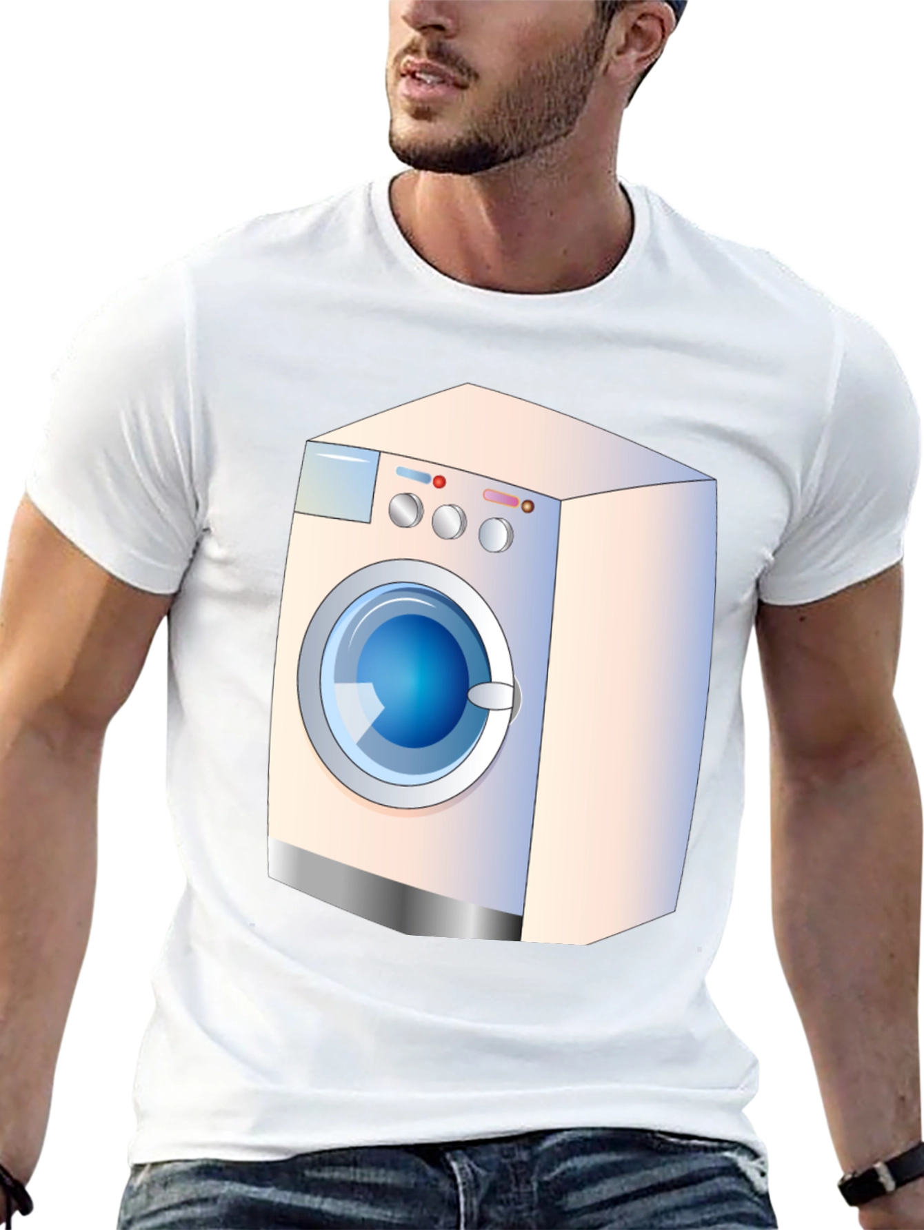 Washer Graphic Tee - Unique Design