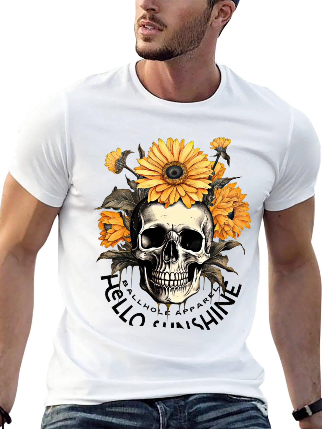 Skull & Sunflower Graphic Tee