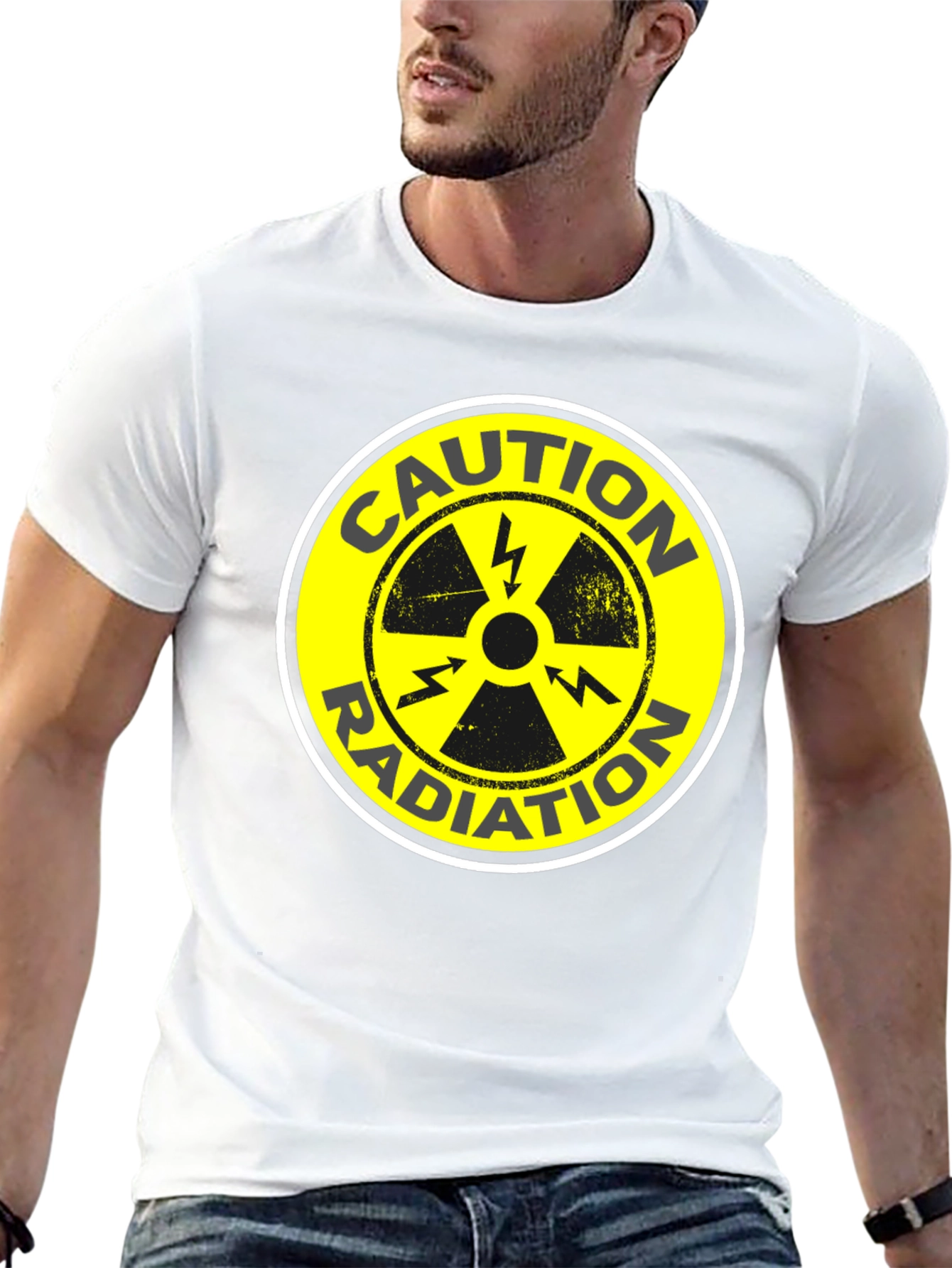 Caution Radiation Symbol Black T-Shirt