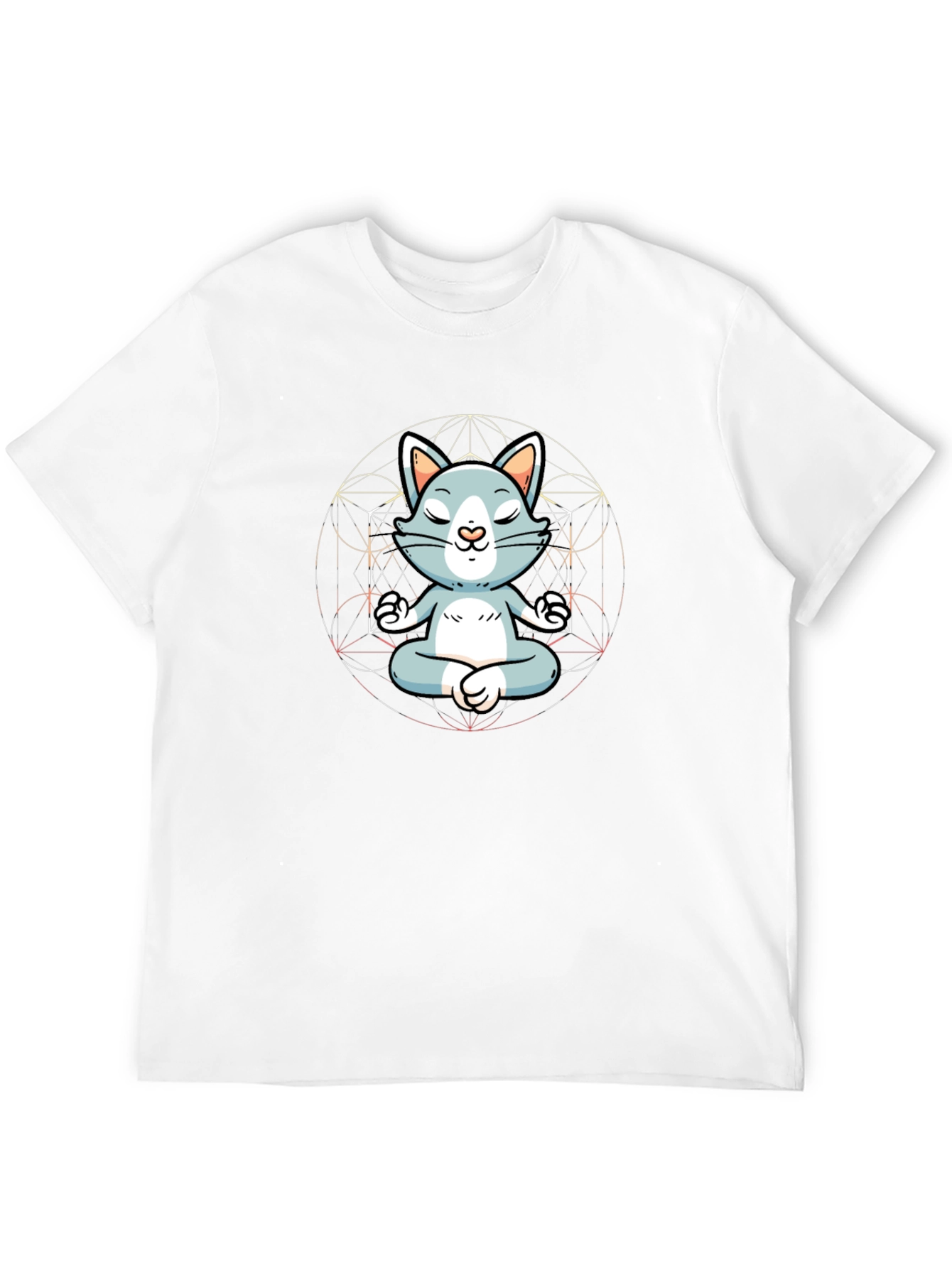 Zen Cat T-Shirt - Meditating Feline Graphic Tee