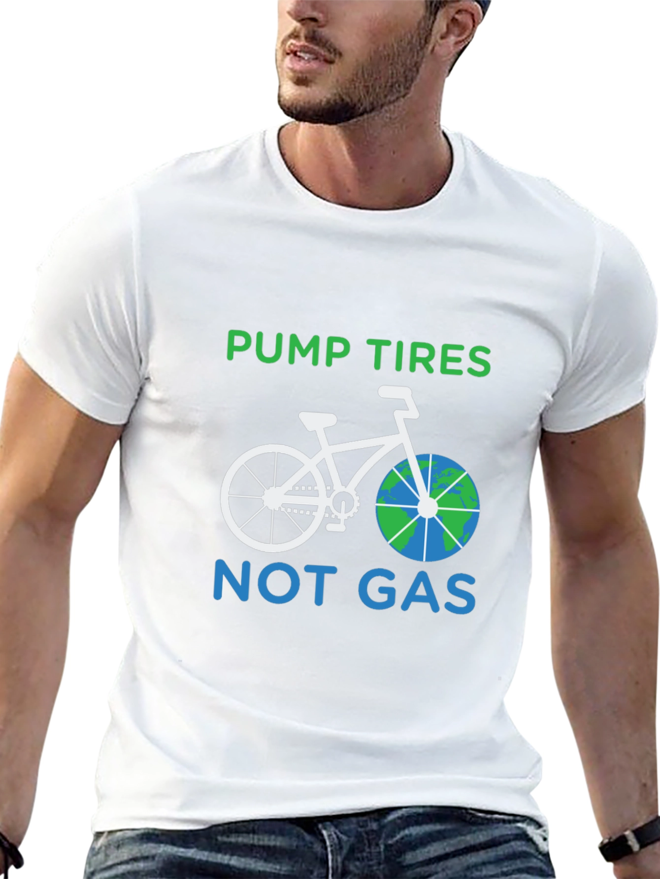 Pump Tires Not Gas T-Shirt - Eco Friendly Ride