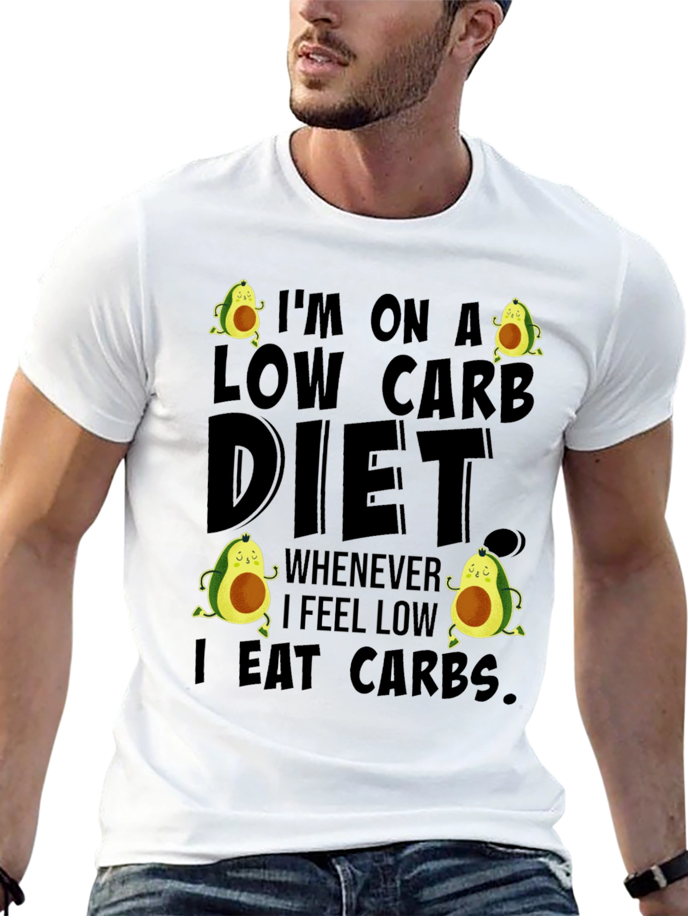 Low Carb Diet Avocado Graphic T-Shirt