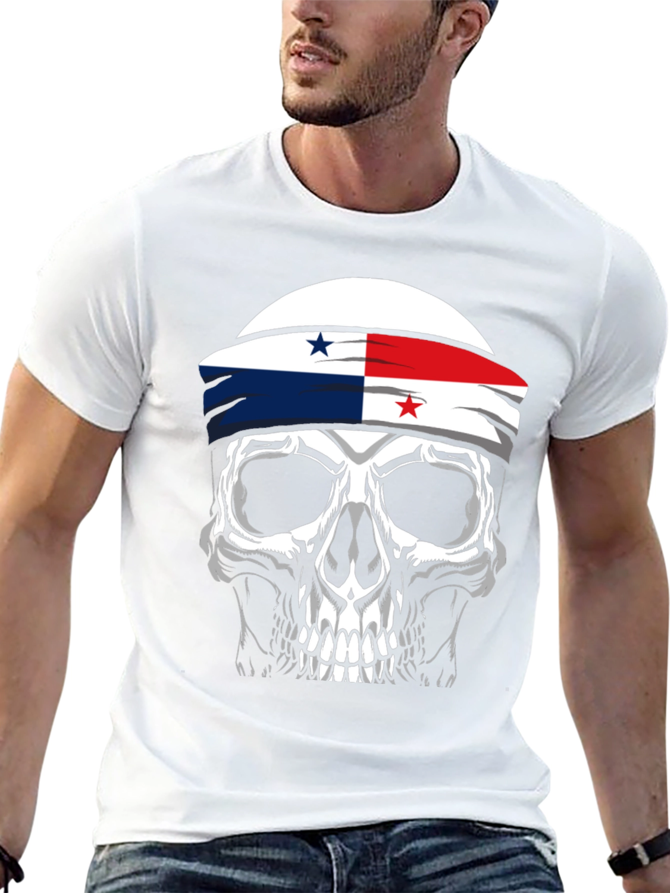 Skull Panama Flag T-Shirt