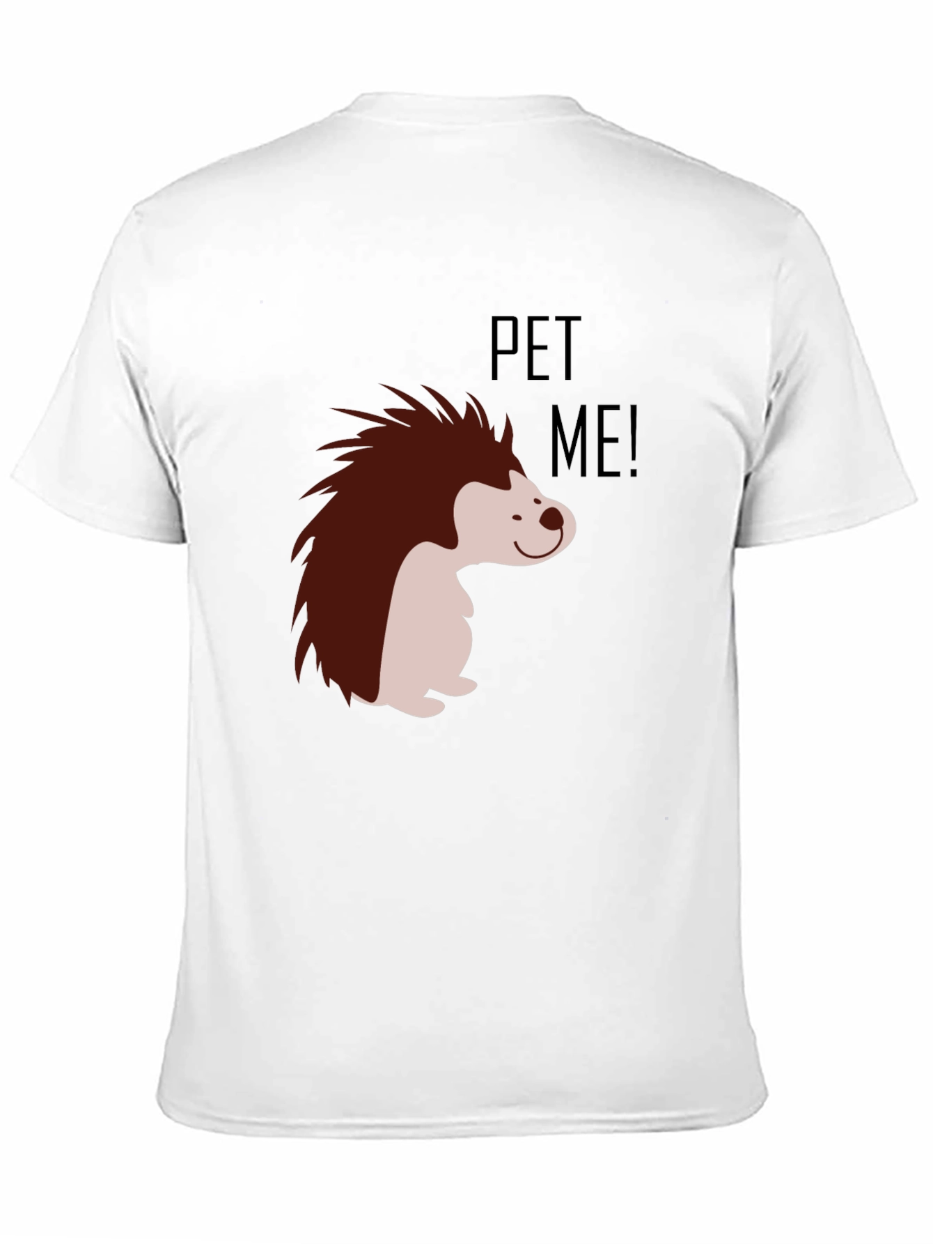 Pet Me! Hedgehog Graphic Black T-Shirt
