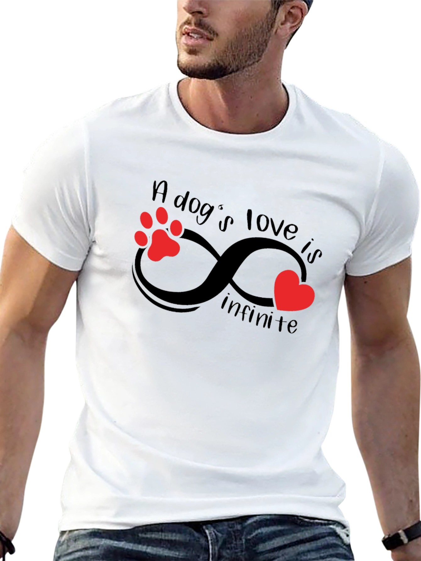 Dogs Love is Infinite Graphic T-Shirt