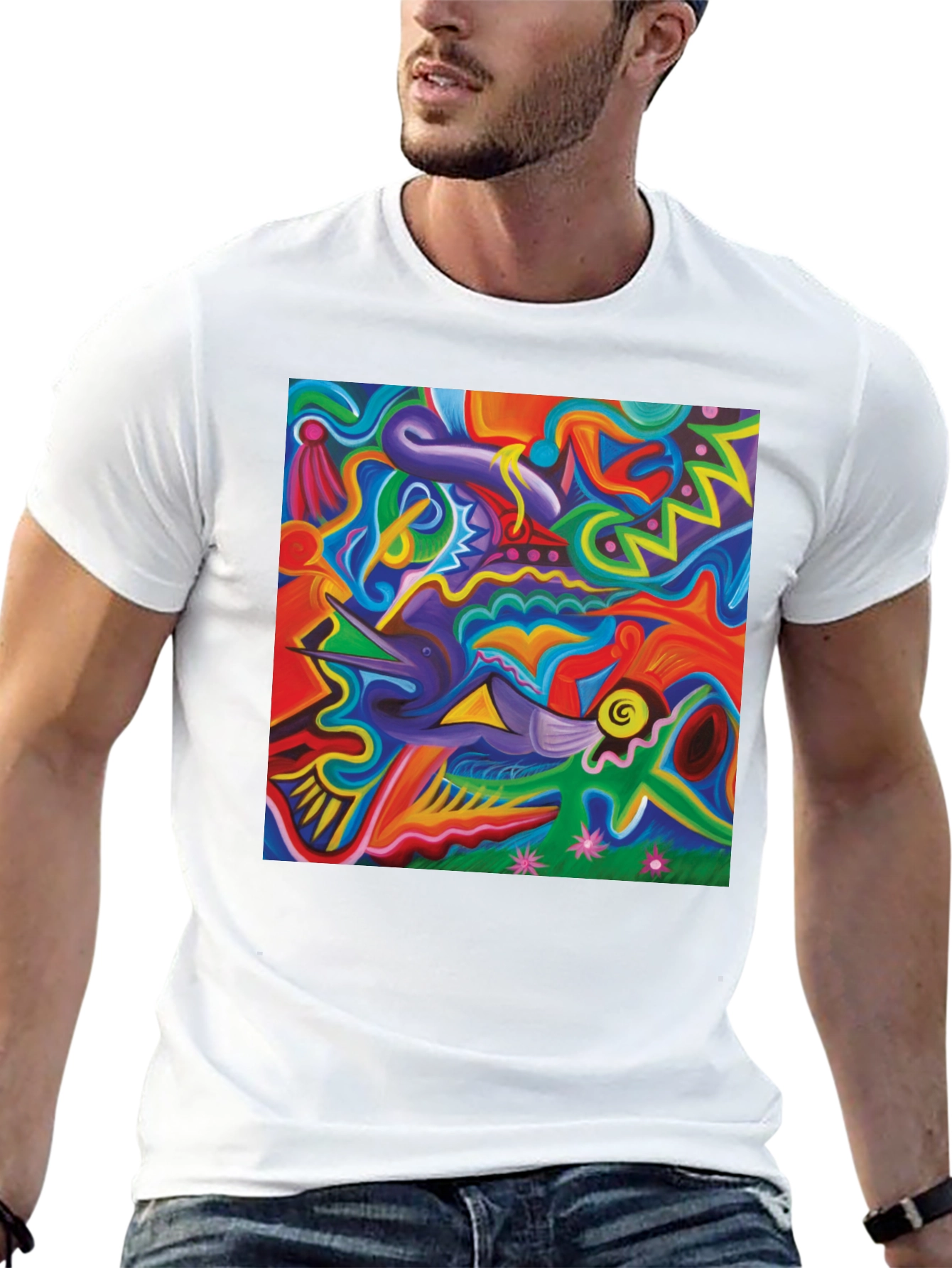 Abstract Art Graphic Black T-Shirt
