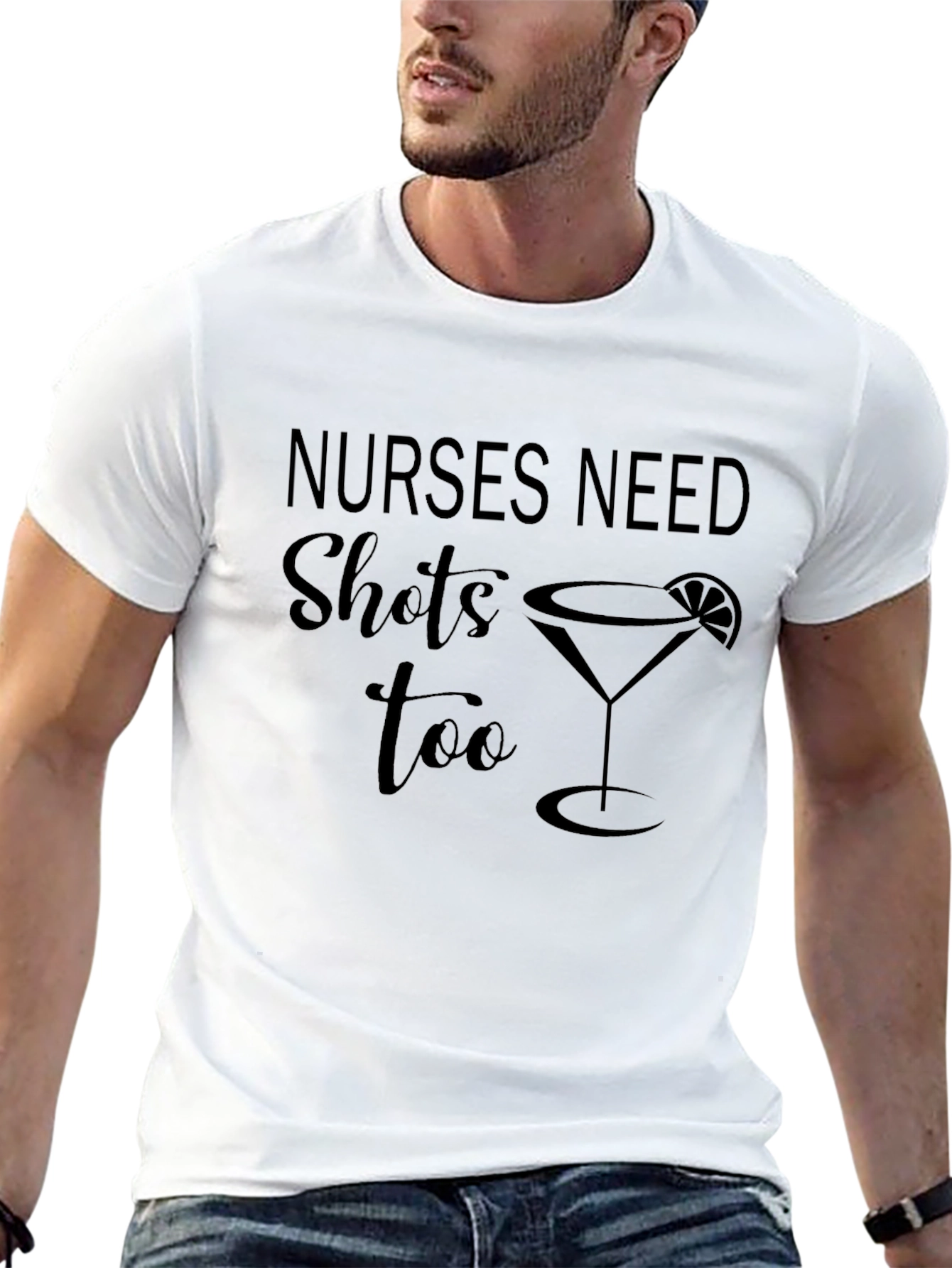 Nurses Need Shots Too T-Shirt - Black Graphic Tee