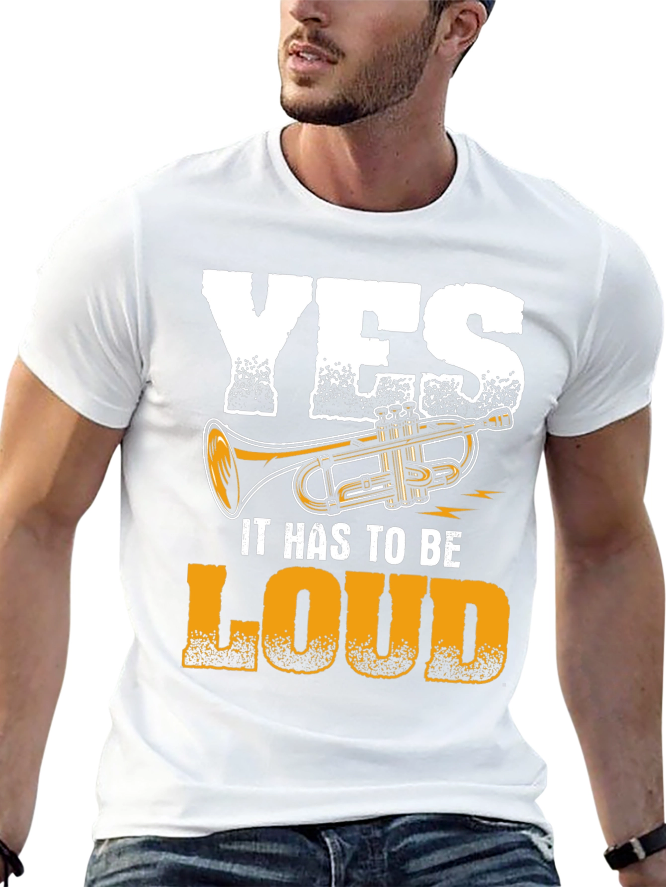 Yes It Has To Be Loud Trumpet Graphic Tee
