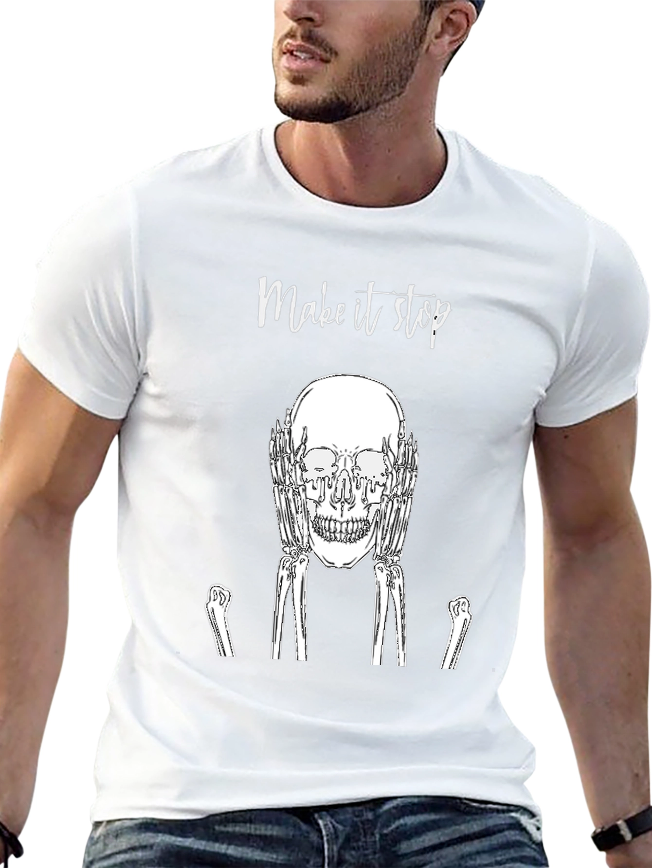 Make It Stop Skull Graphic Tee