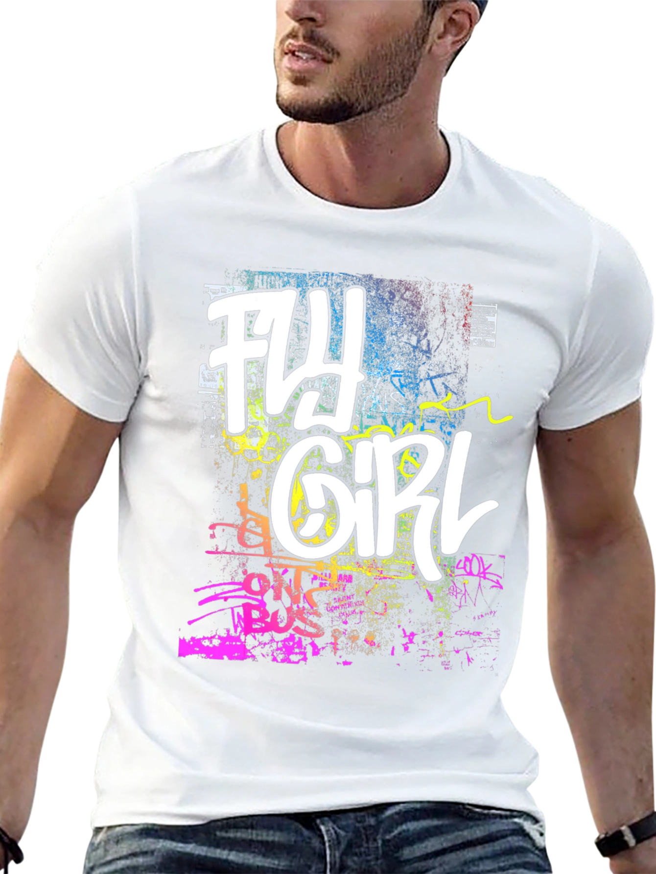 Fly Girl Graphic Tee - Urban Graffiti Style