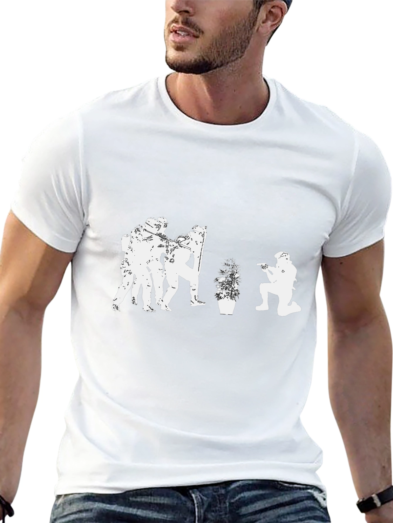 Tactical Plant T-Shirt - Black Graphic Tee